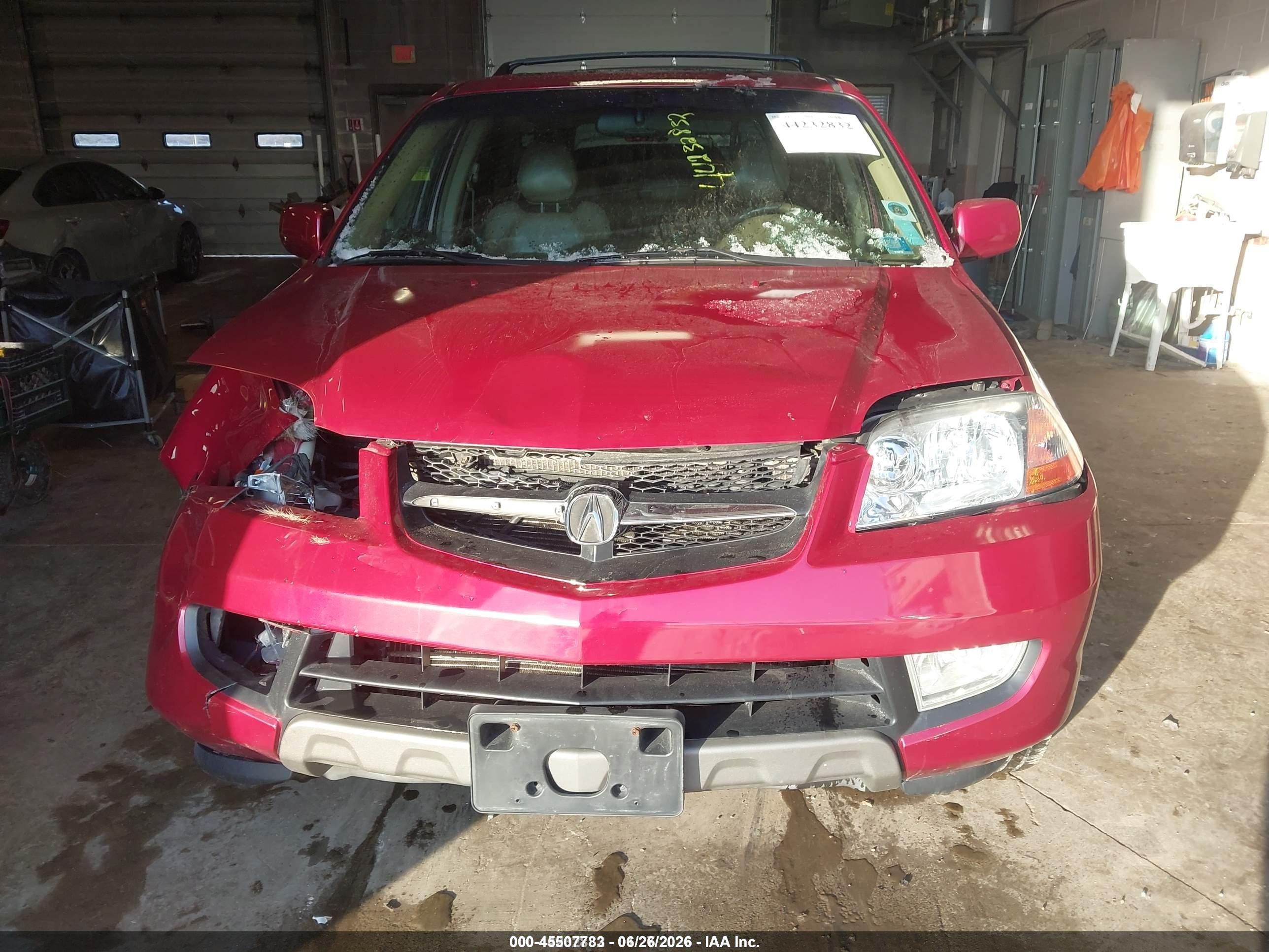 2002 Acura Mdx   Red vin: 2HNYD18672H517875