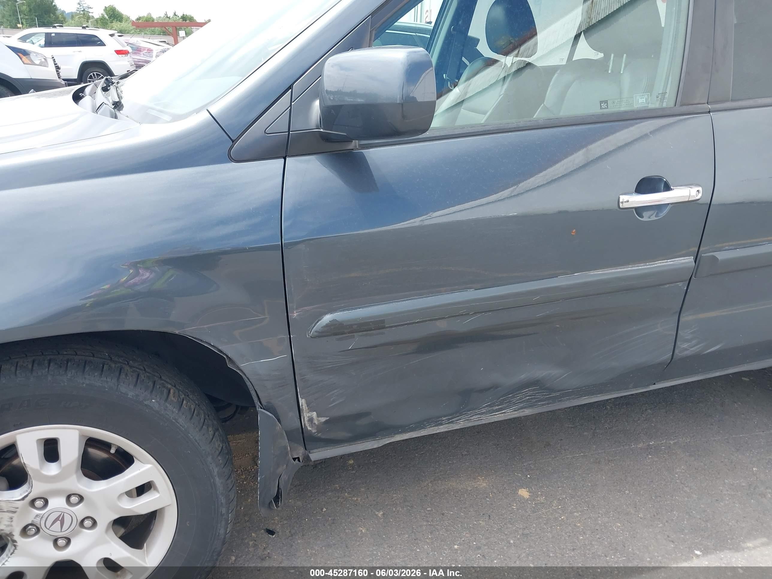 2006 Acura Mdx   Gray vin: 2HNYD18676H508700
