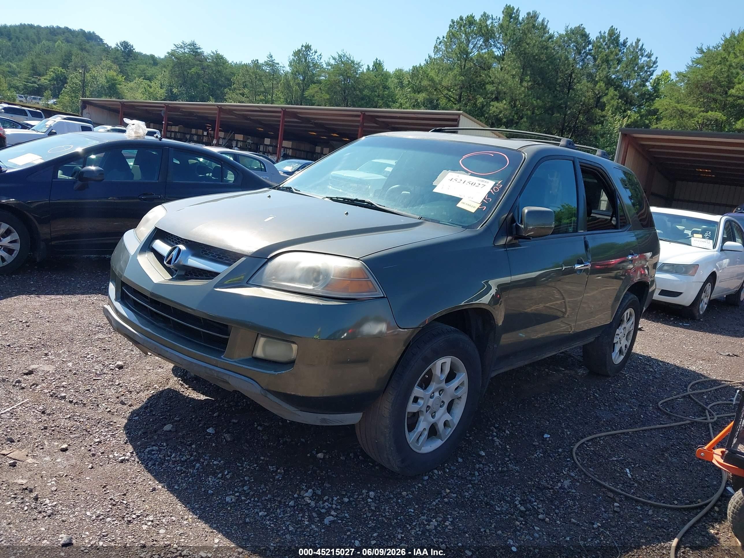 2006 Acura Mdx   Green vin: 2HNYD18686H515705