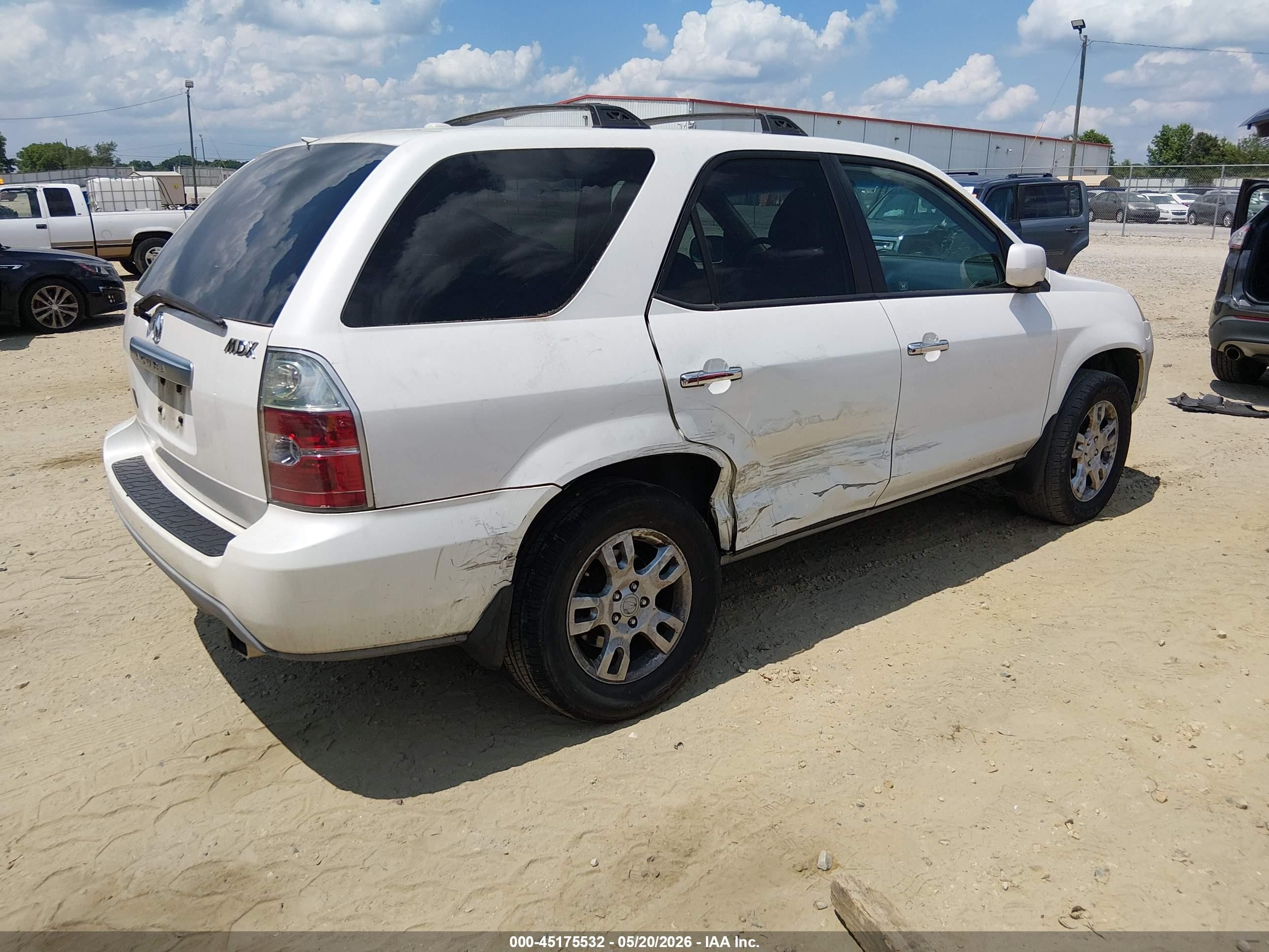 2006 Acura Mdx   White vin: 2HNYD18686H532472
