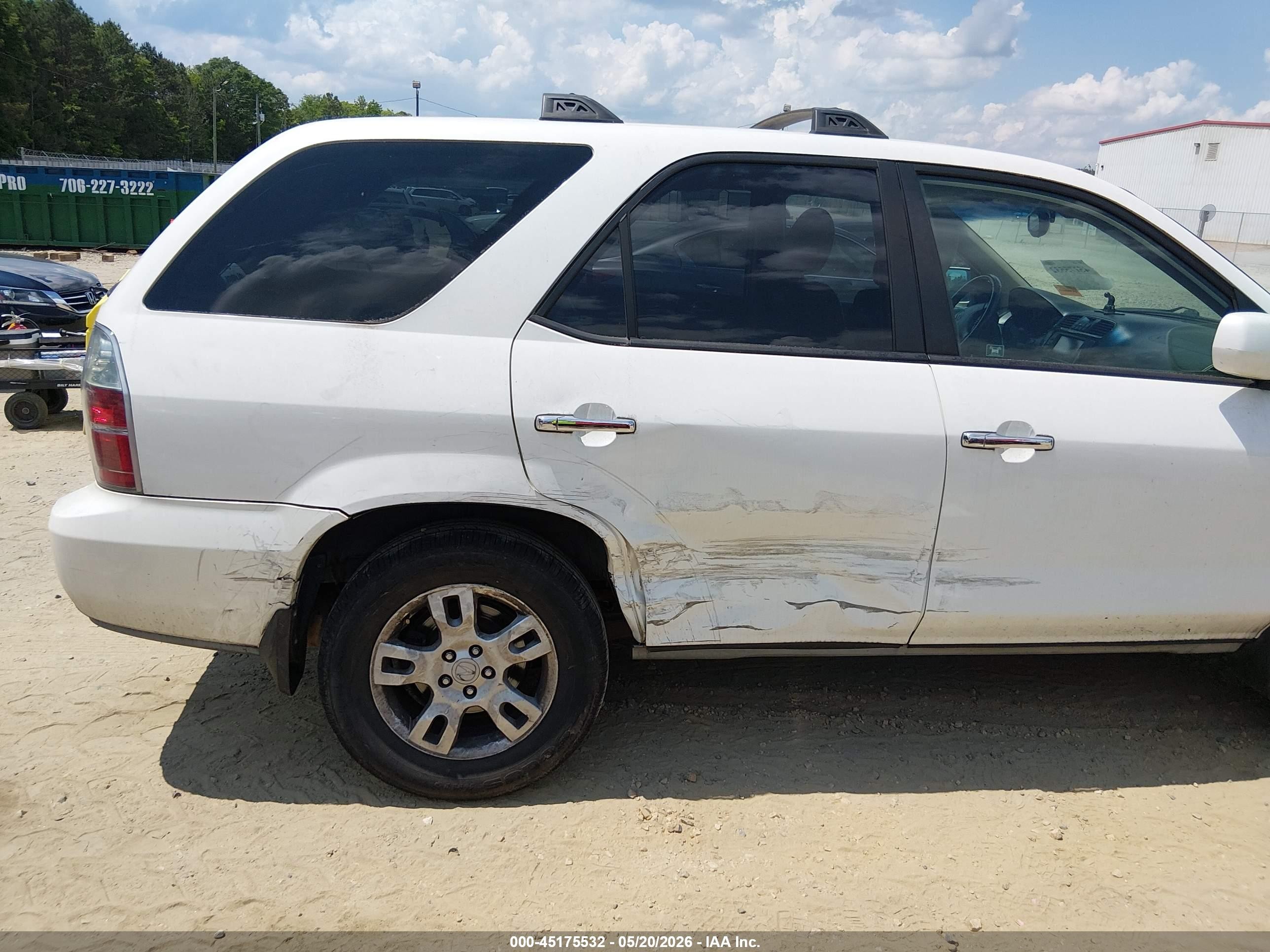 2006 Acura Mdx   White vin: 2HNYD18686H532472