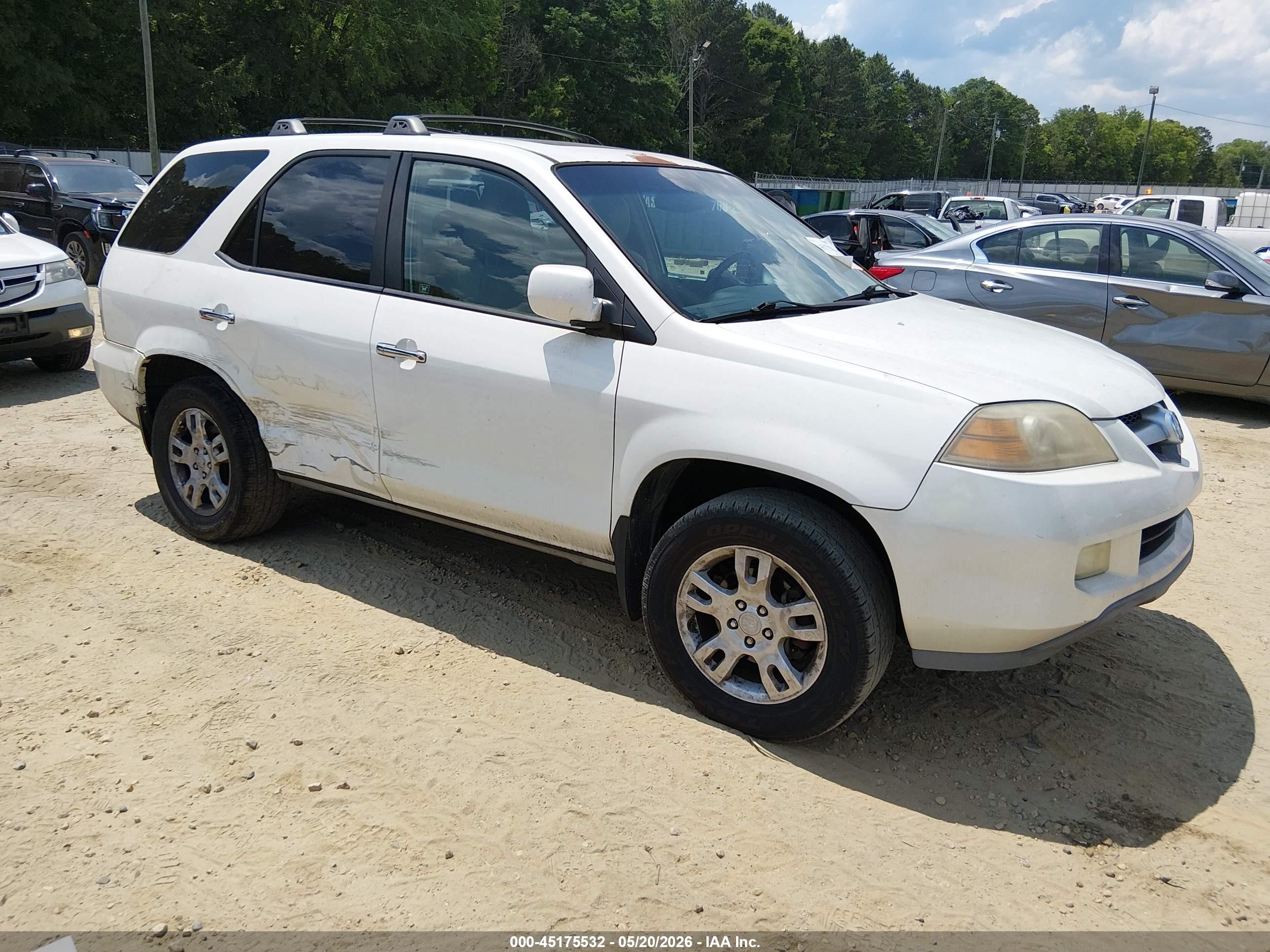 2006 Acura Mdx   White vin: 2HNYD18686H532472