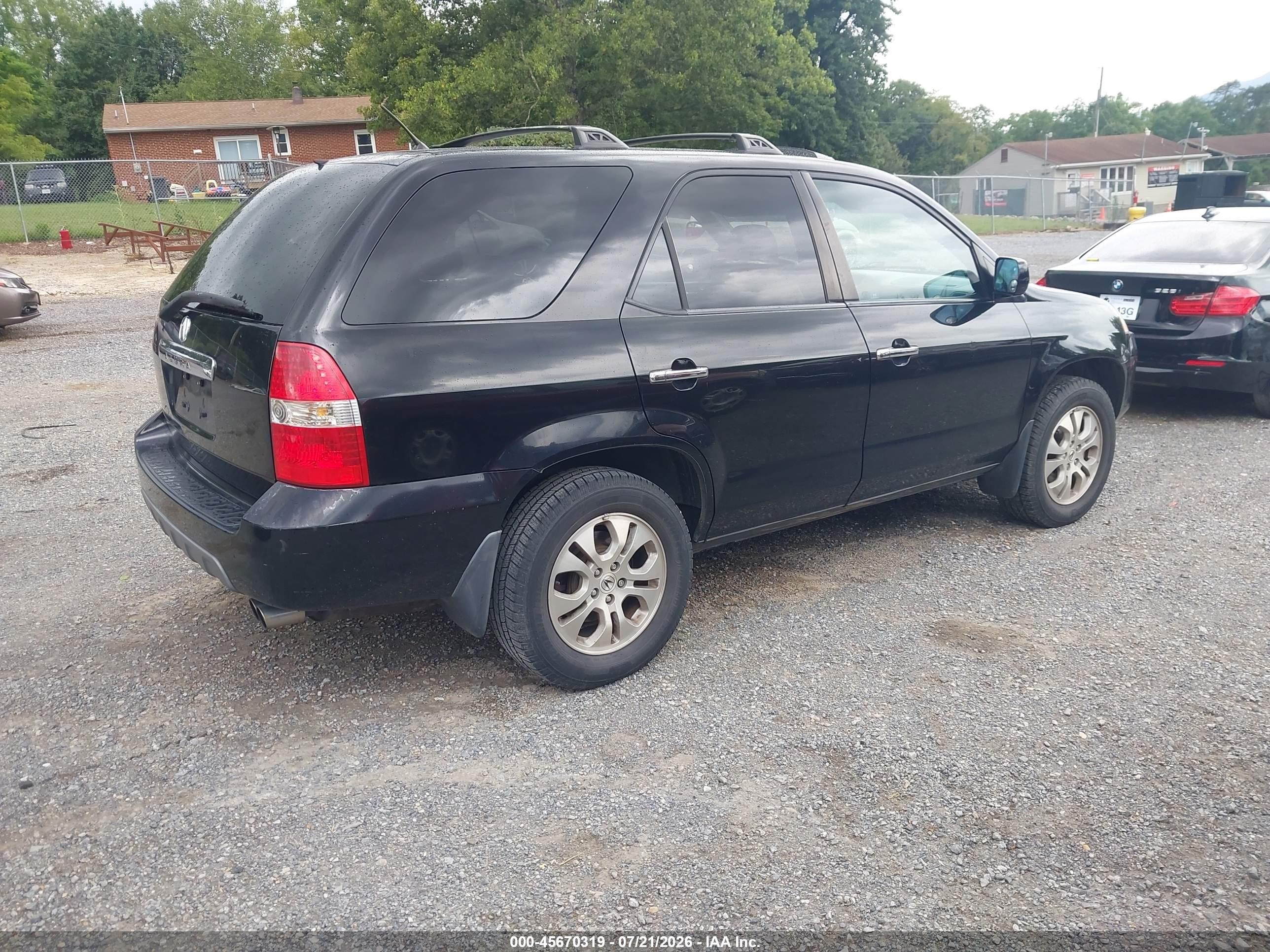 2003 Acura Mdx   Black vin: 2HNYD18693H509620
