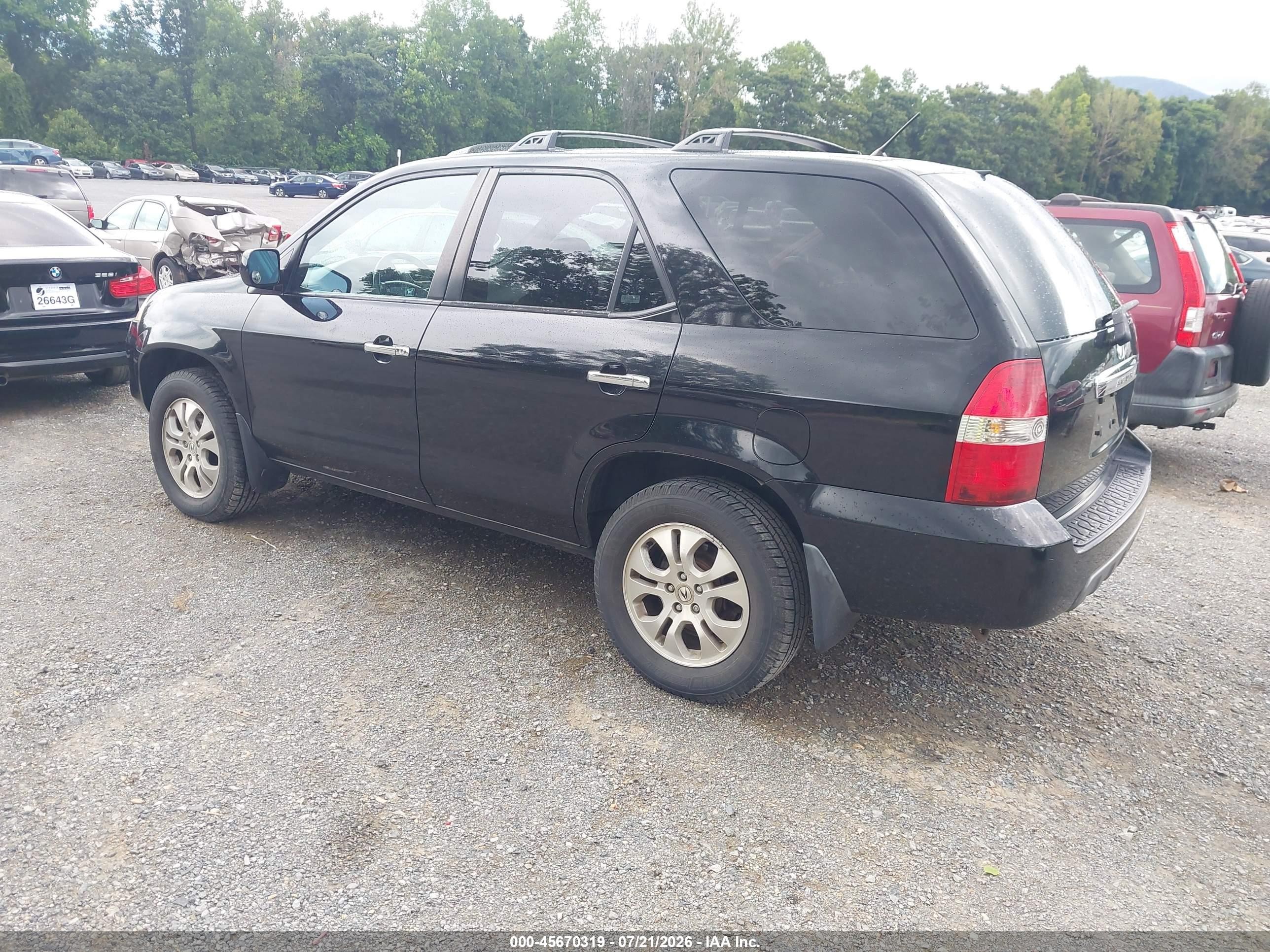 2003 Acura Mdx   Black vin: 2HNYD18693H509620