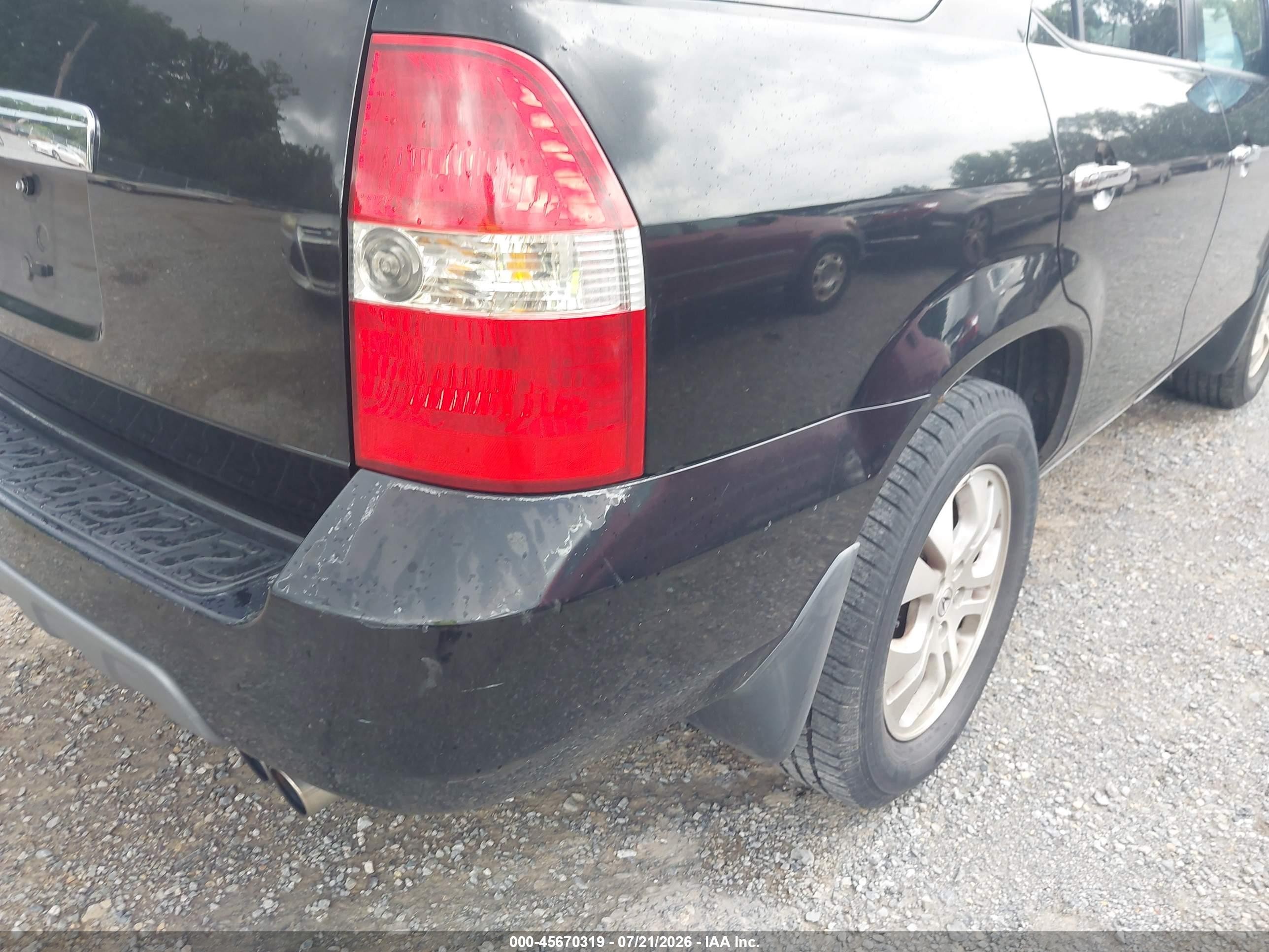 2003 Acura Mdx   Black vin: 2HNYD18693H509620