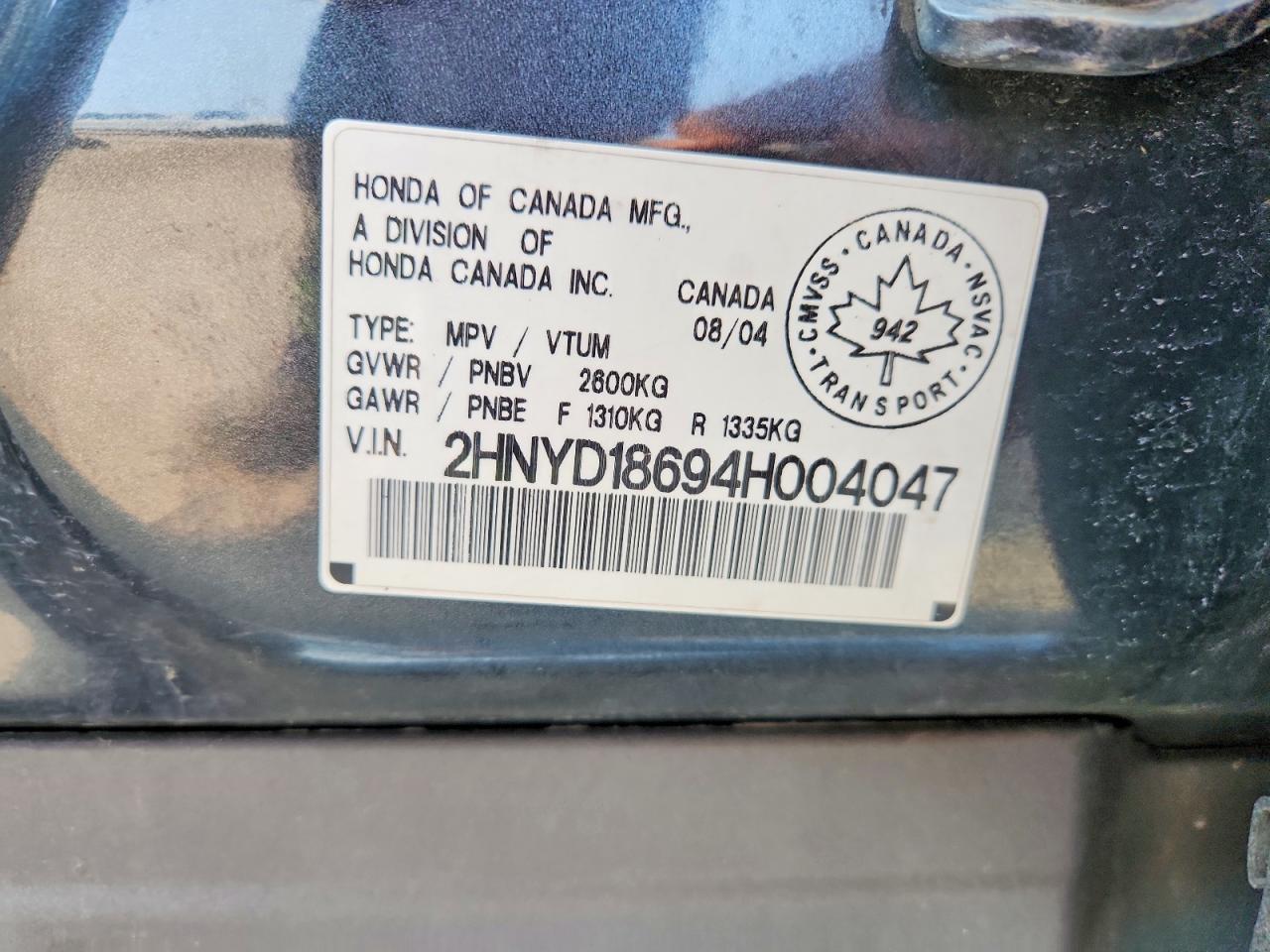 2004 Acura Mdx Touring Gray vin: 2HNYD18694H004047