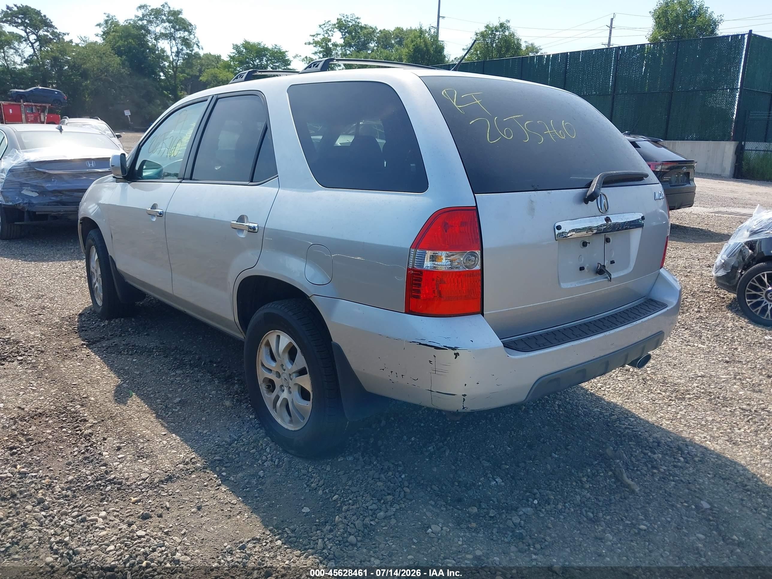 2003 Acura Mdx   Серый vin: 2HNYD186X3H001513