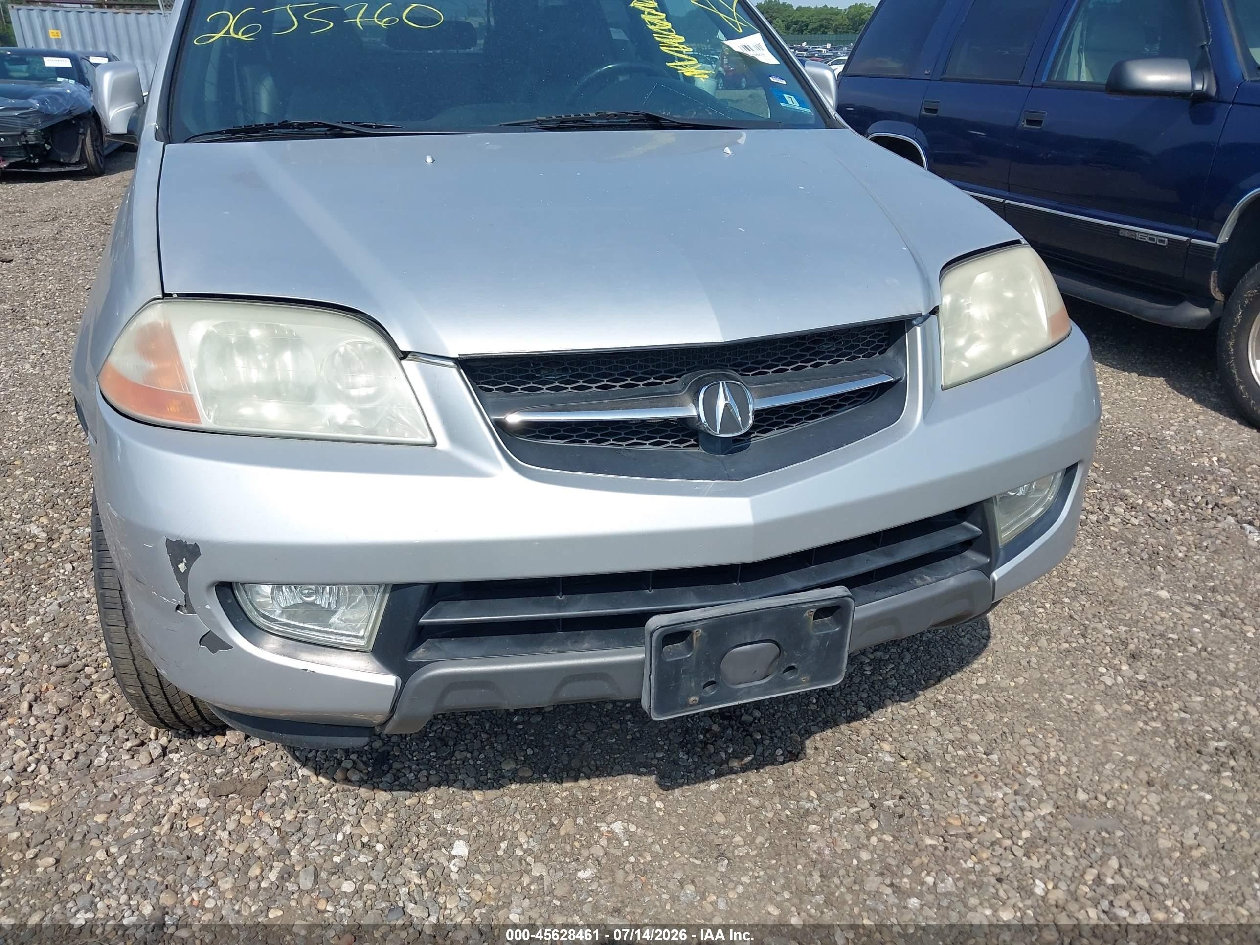 2003 Acura Mdx   Серый vin: 2HNYD186X3H001513