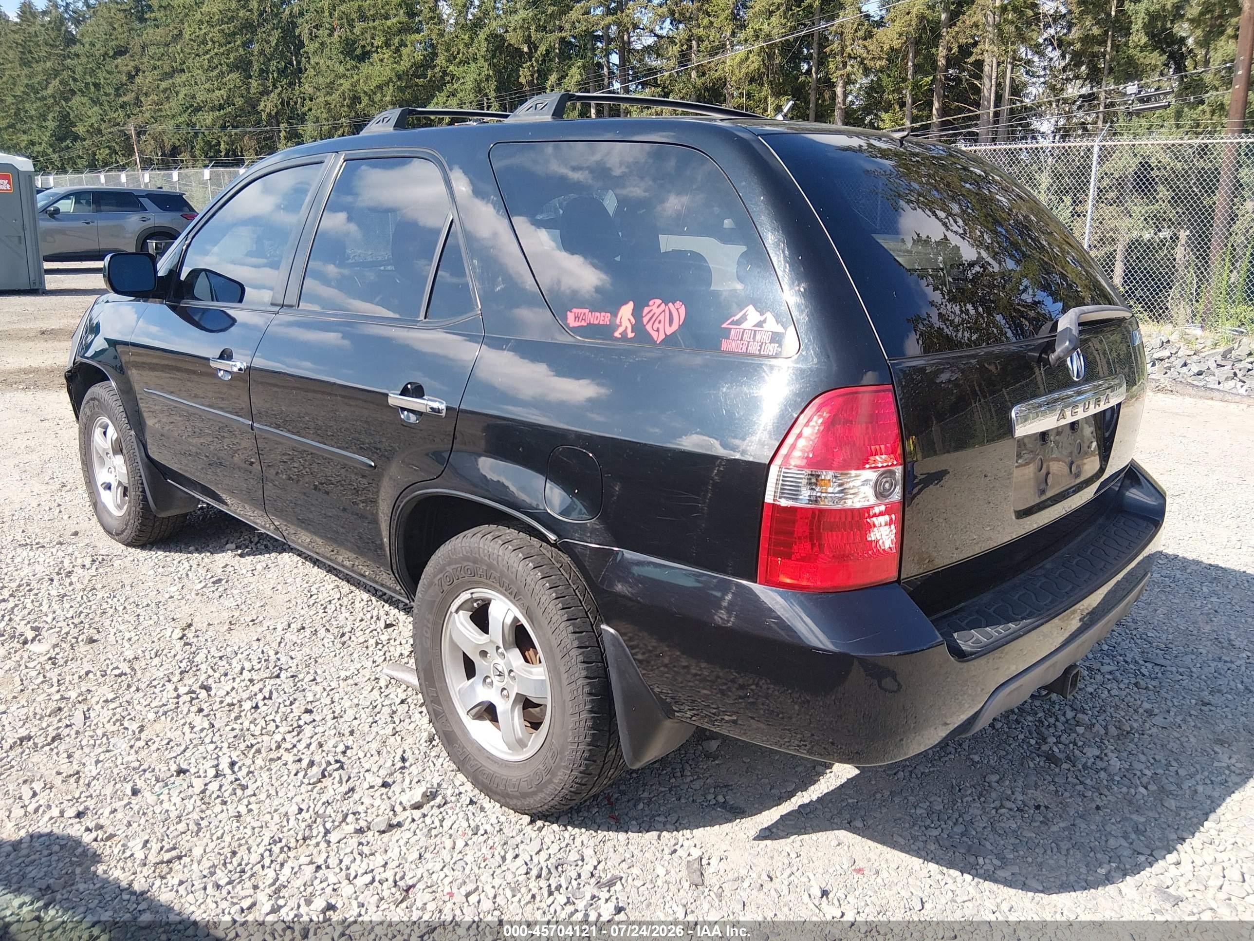 2003 Acura Mdx   Black vin: 2HNYD18743H502048