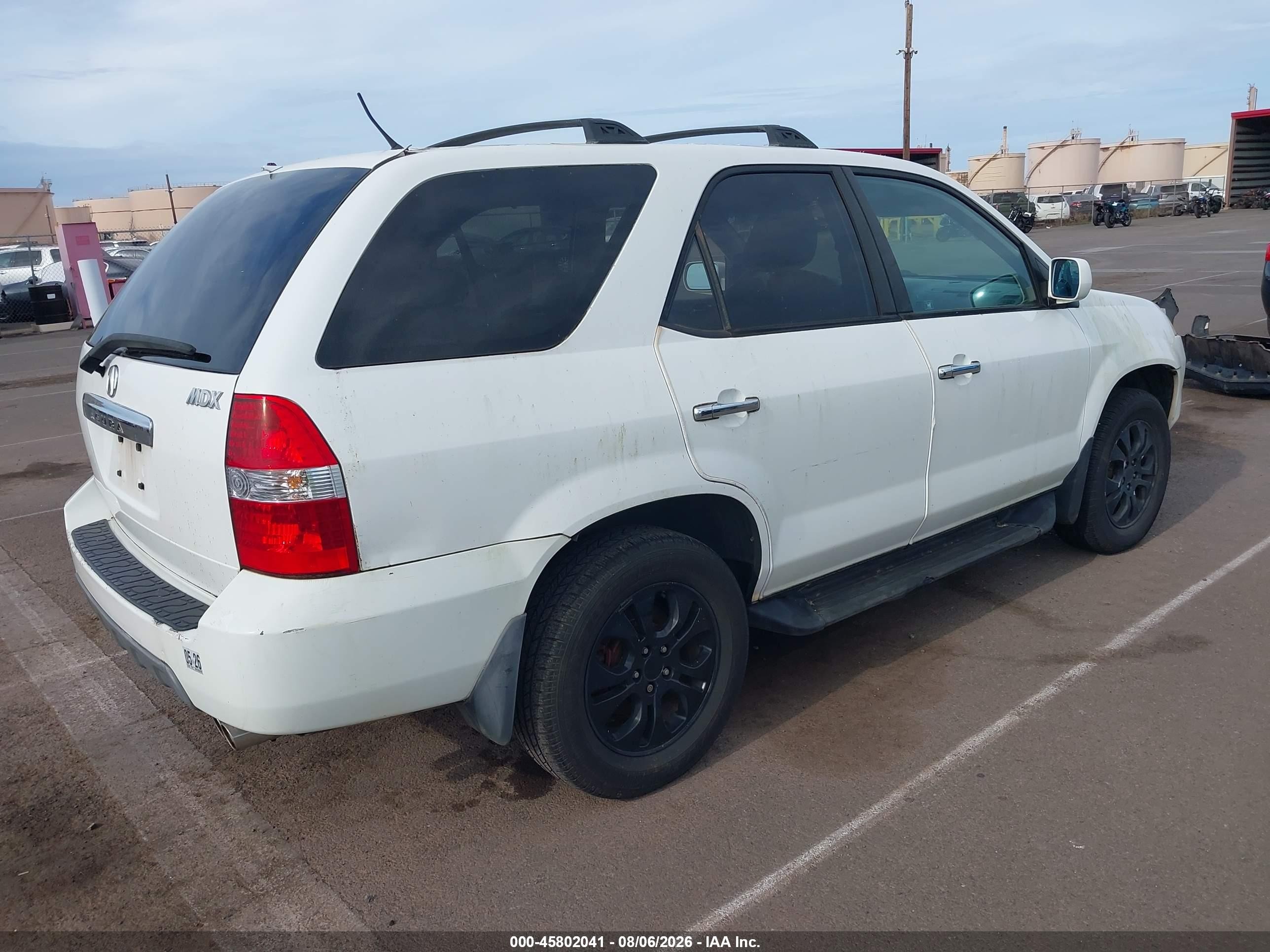 2003 Acura Mdx   White vin: 2HNYD18783H537952