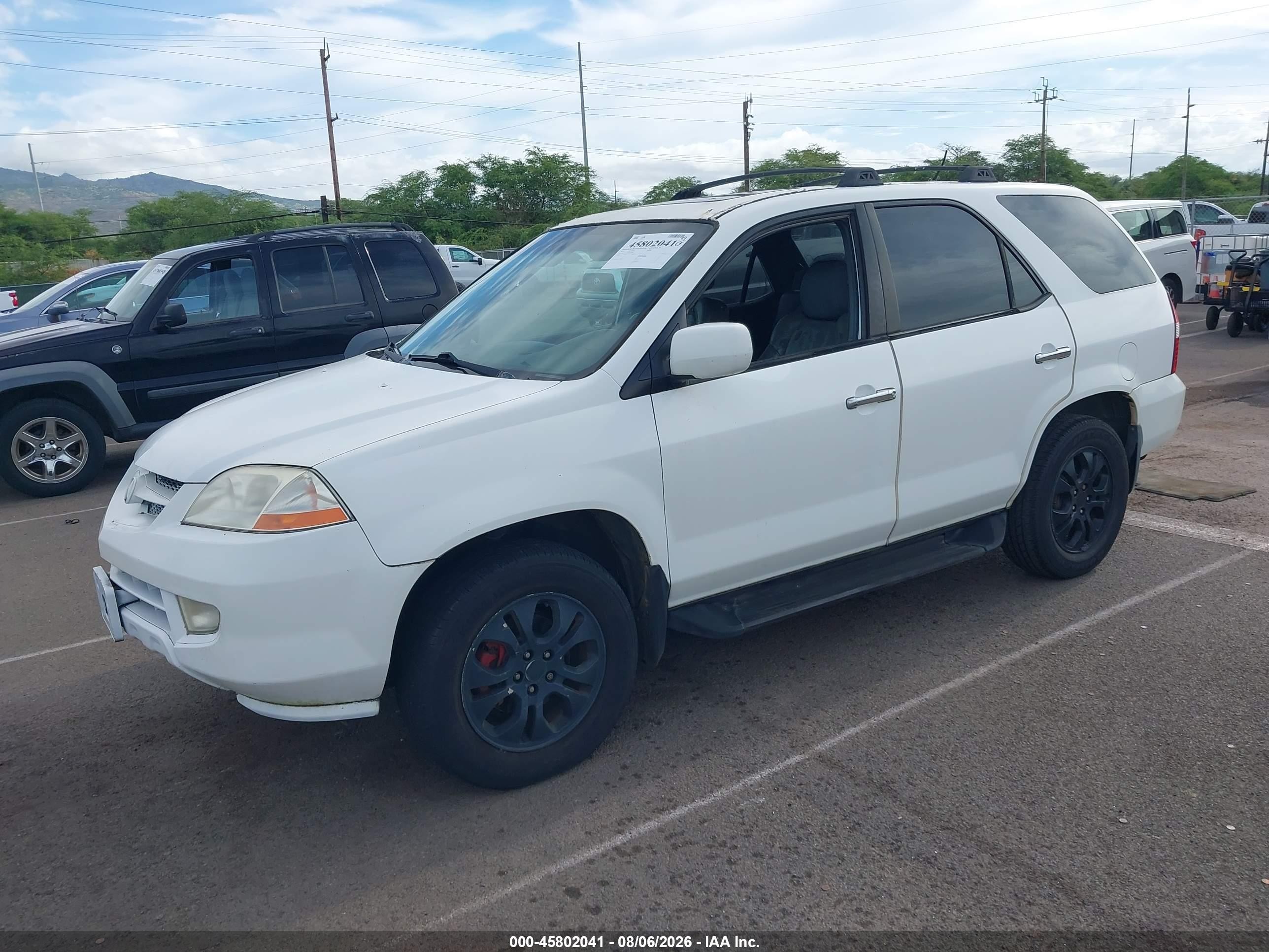 2003 Acura Mdx   White vin: 2HNYD18783H537952