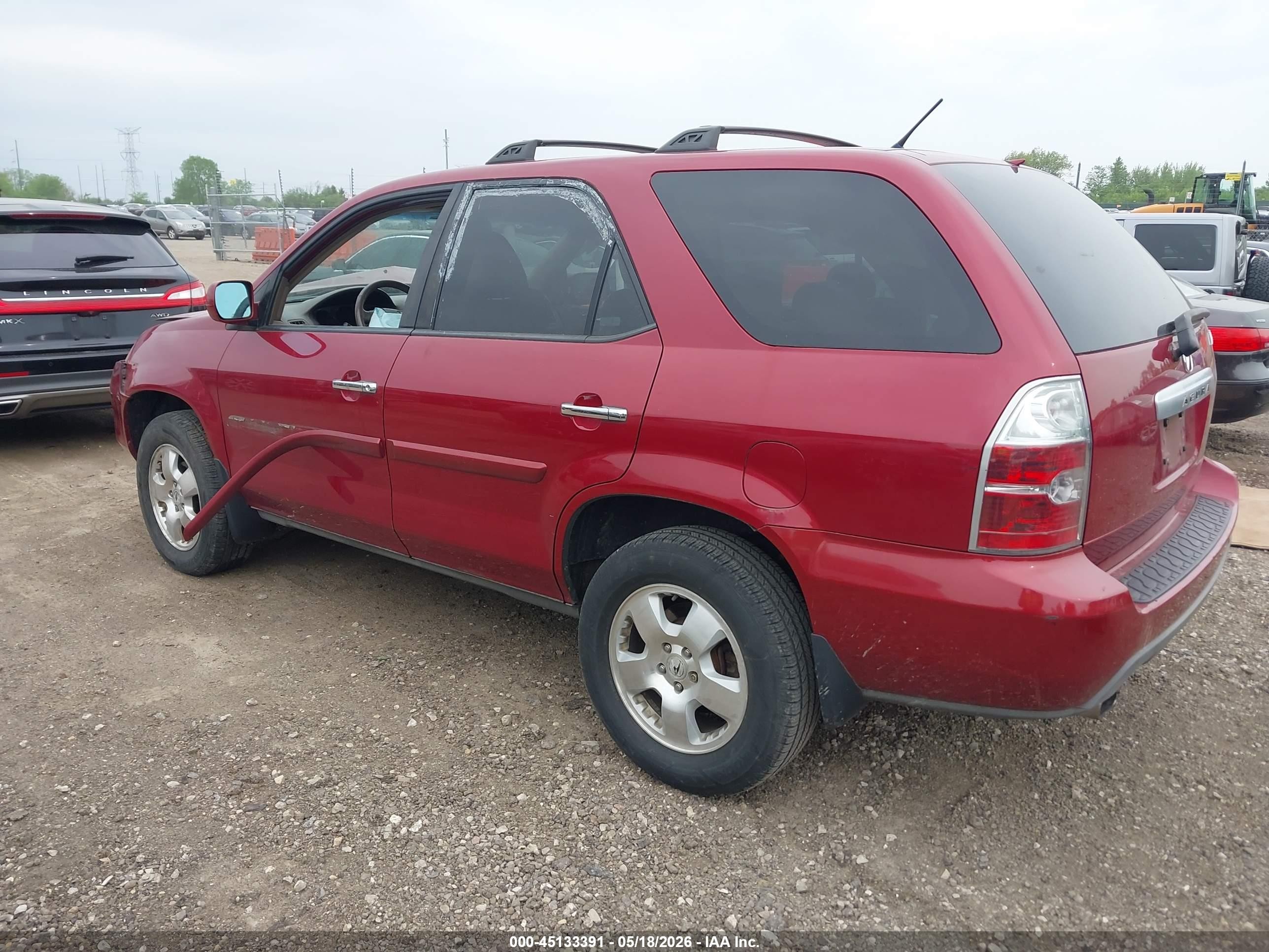 2004 Acura Mdx   Red vin: 2HNYD18784H539637