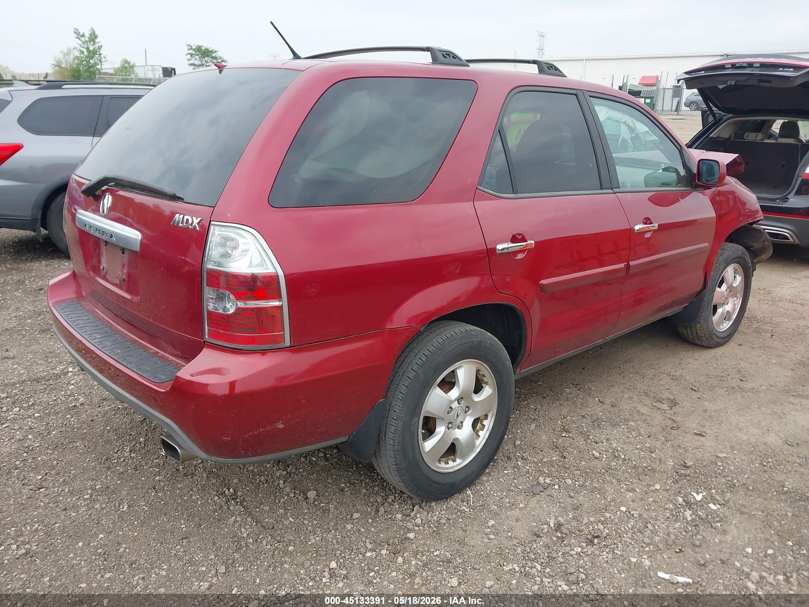 2004 Acura Mdx   Red vin: 2HNYD18784H539637