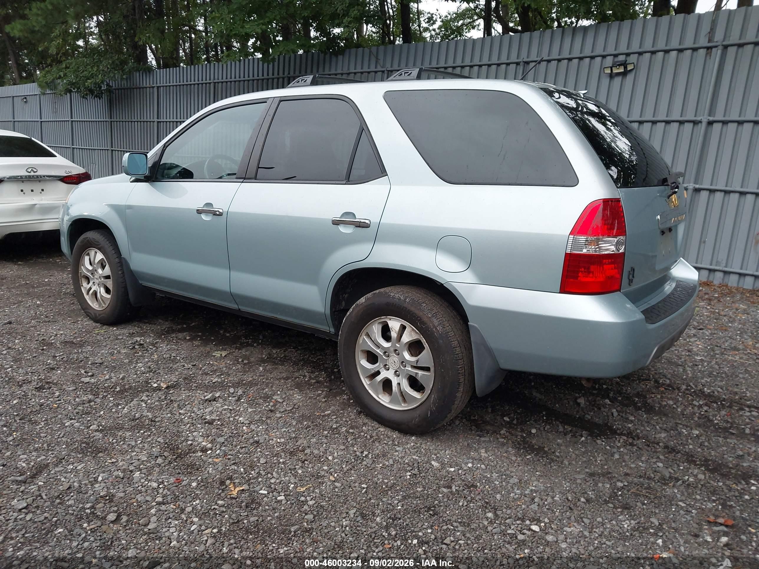 2003 Acura Mdx Light Blue vin: 2HNYD18803H536822