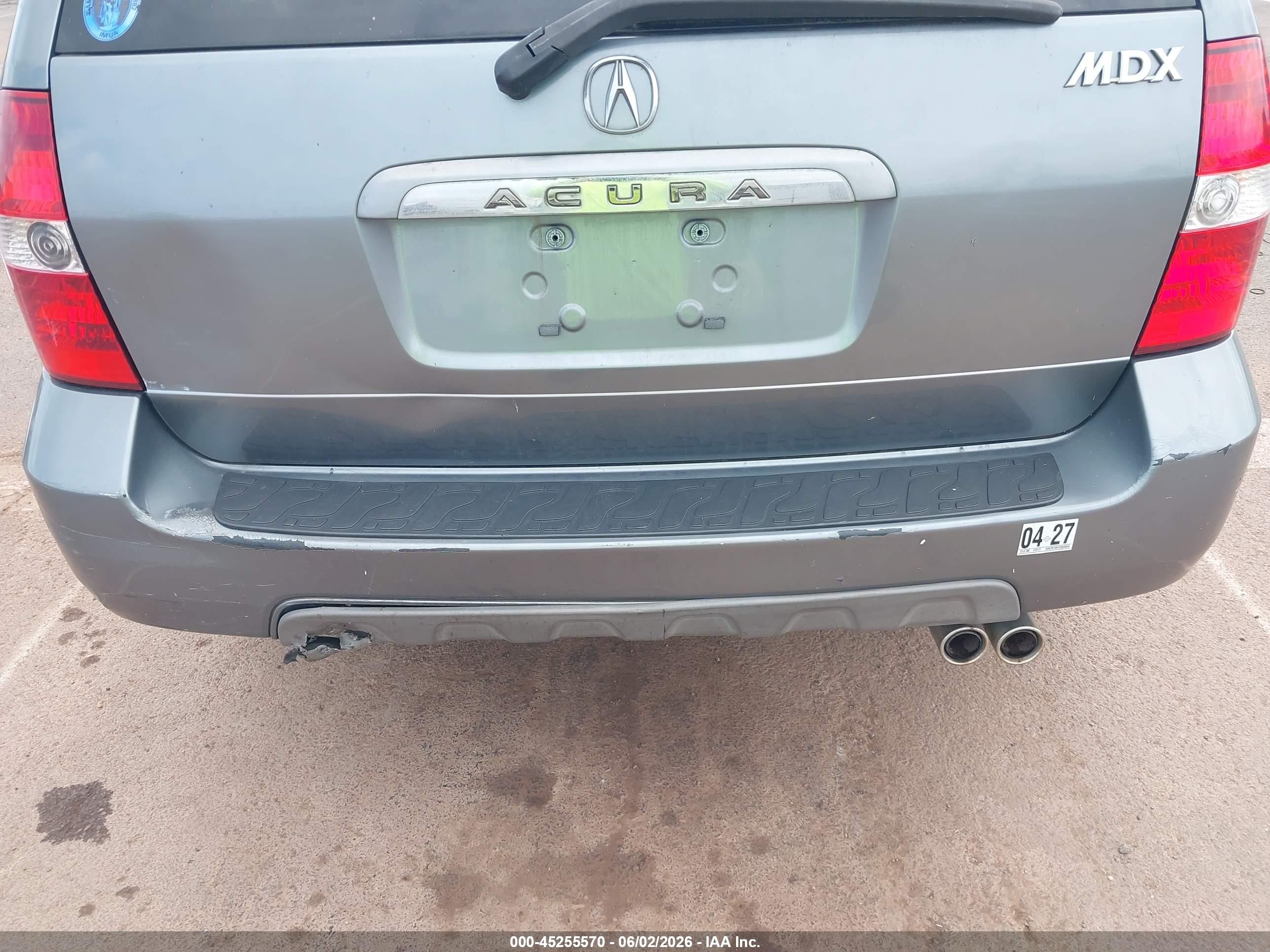 2002 Acura Mdx   Gray vin: 2HNYD18812H525634