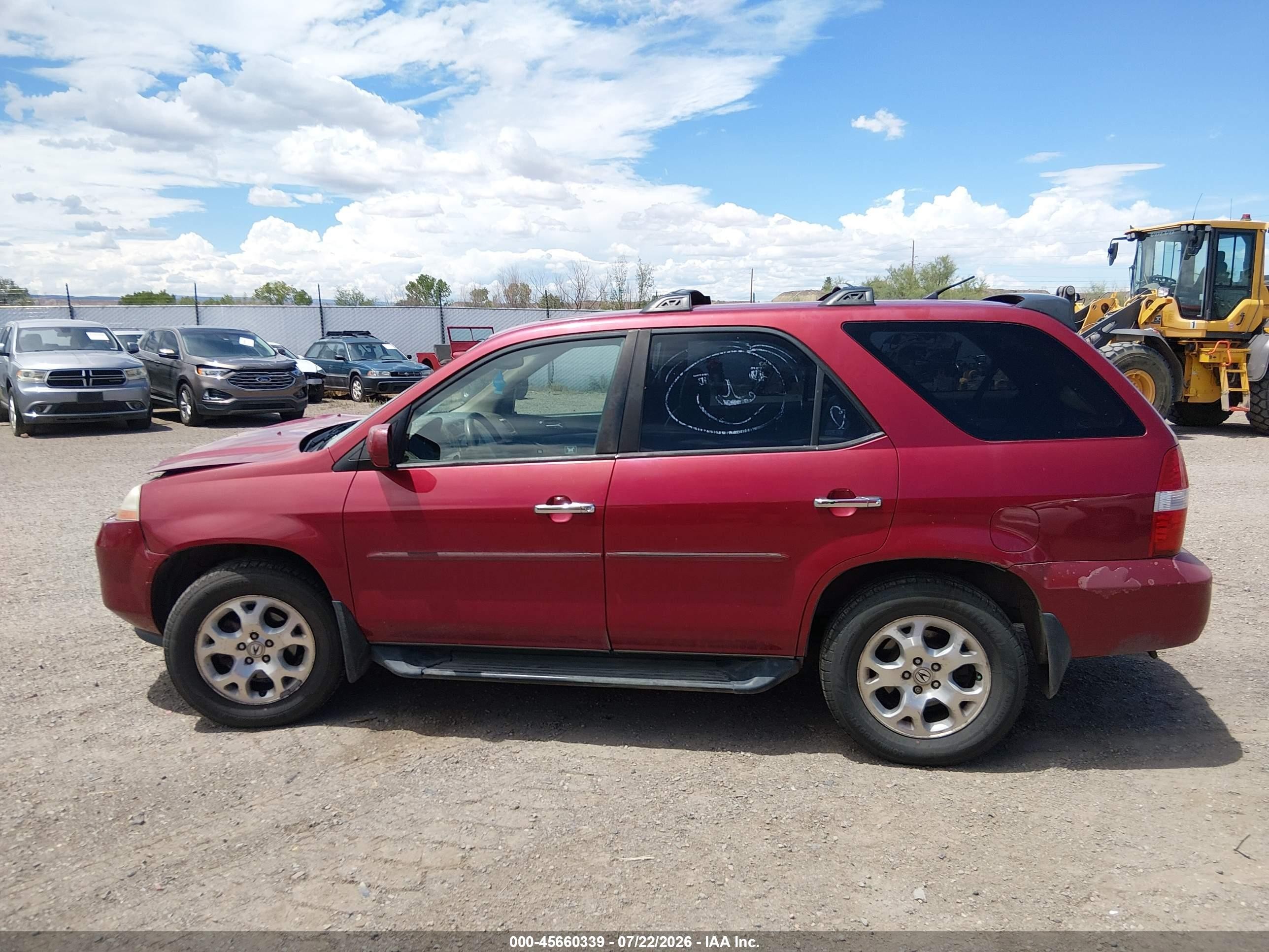 2002 Acura Mdx   Красный vin: 2HNYD18842H539608