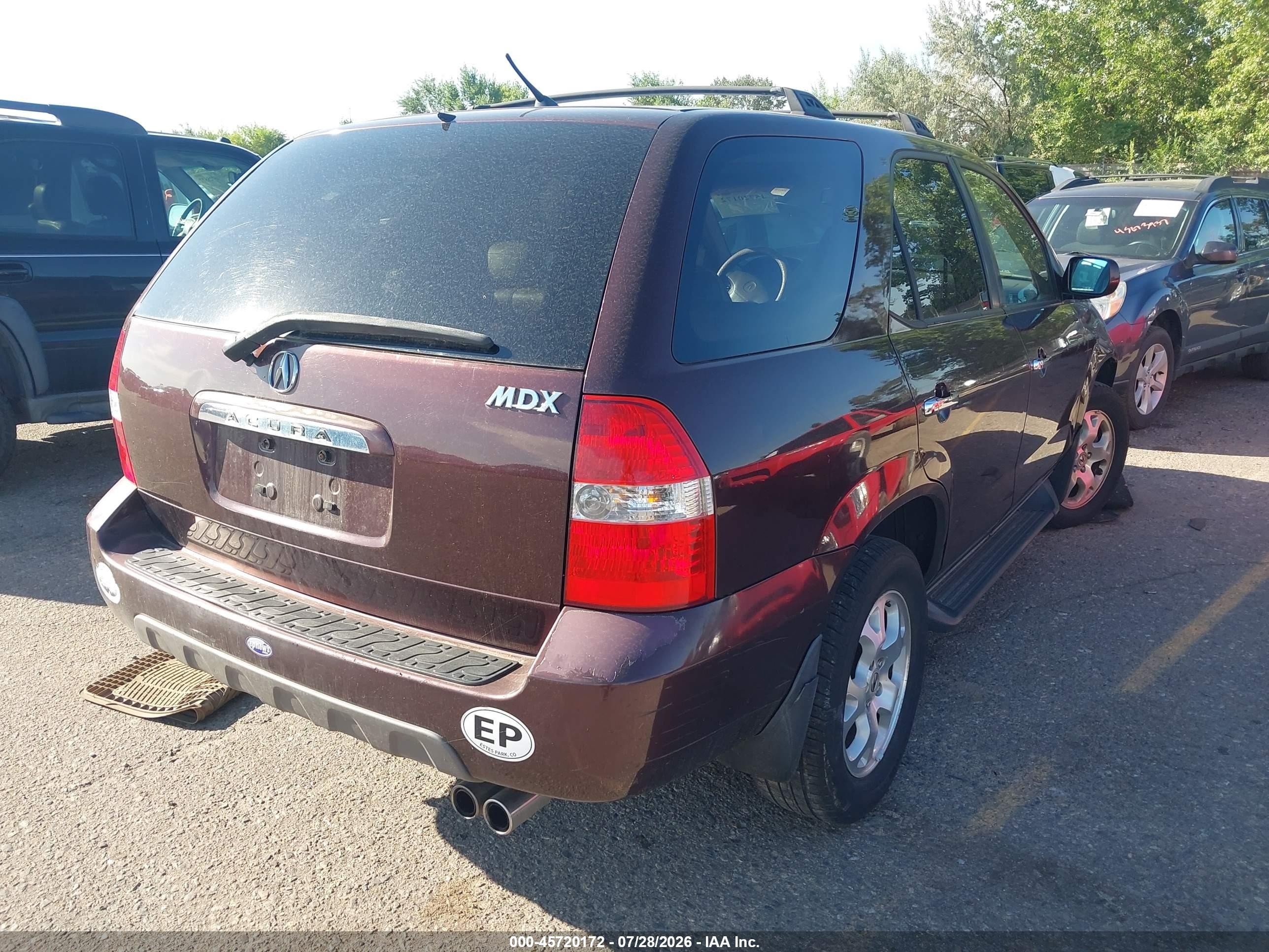 2001 Acura Mdx   Burgundy vin: 2HNYD18861H532559