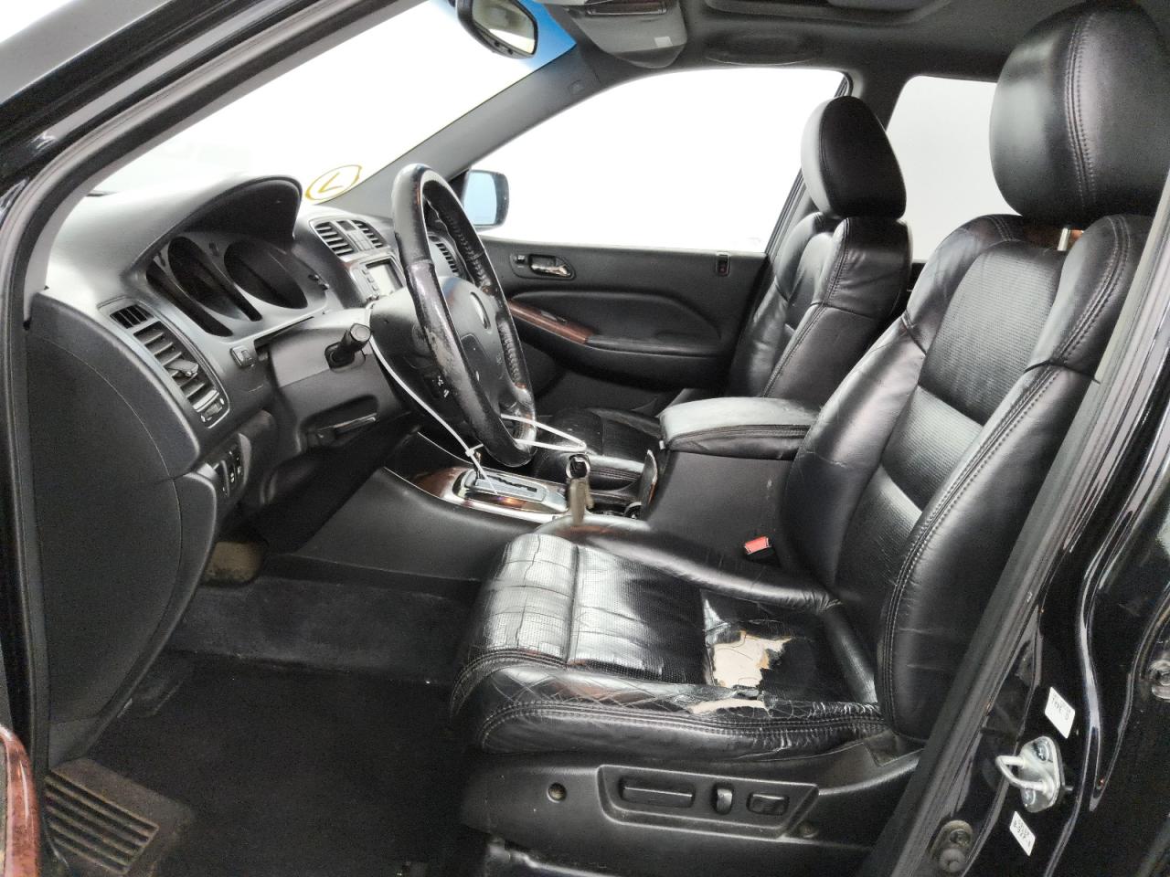 2004 Acura Mdx Touring Black vin: 2HNYD18864H529410 Damage: Left Front Seat, Worn, Replacement Required