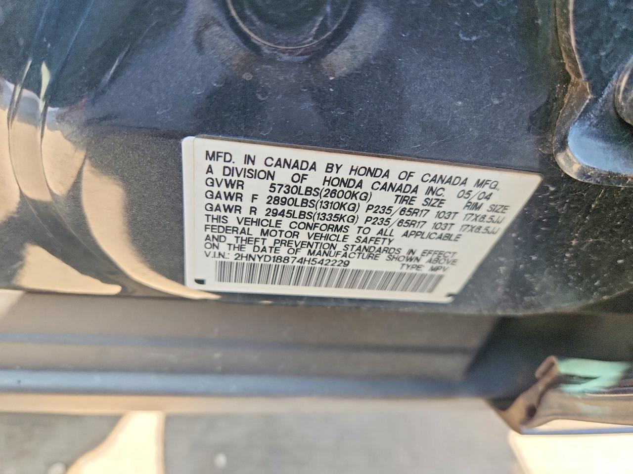 2004 Acura Mdx Touring Gray vin: 2HNYD18874H542229