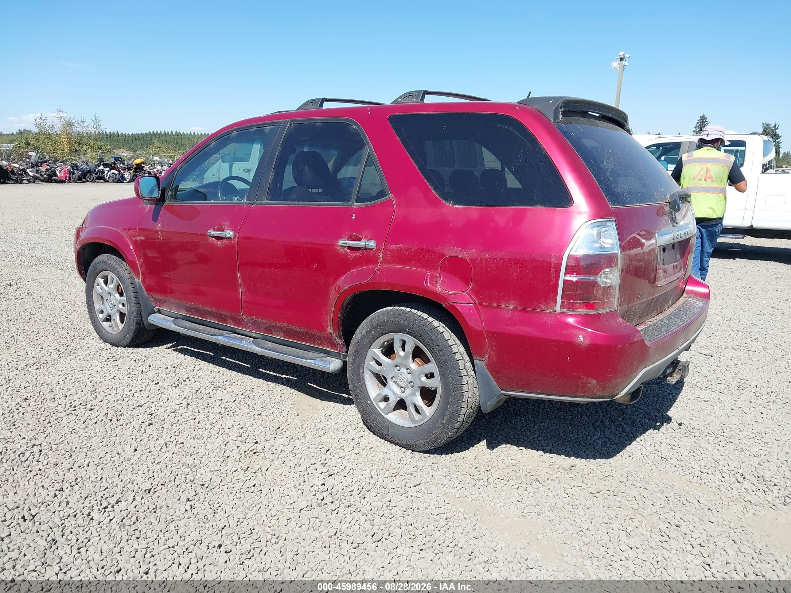 2006 Acura Mdx   Red vin: 2HNYD18876H503837