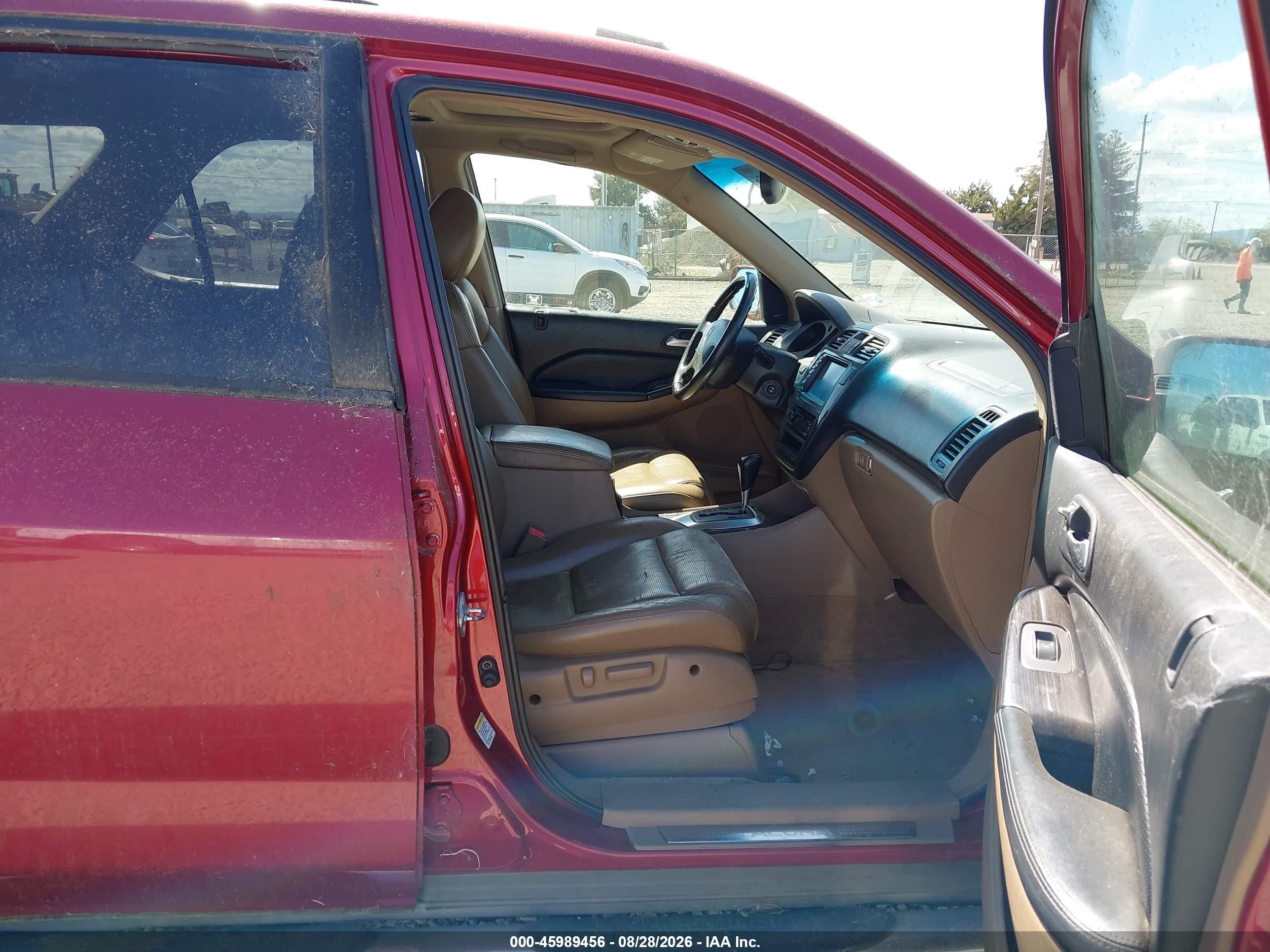 2006 Acura Mdx   Red vin: 2HNYD18876H503837