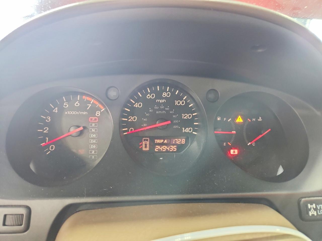 2003 Acura Mdx Touring Red vin: 2HNYD18883H522389