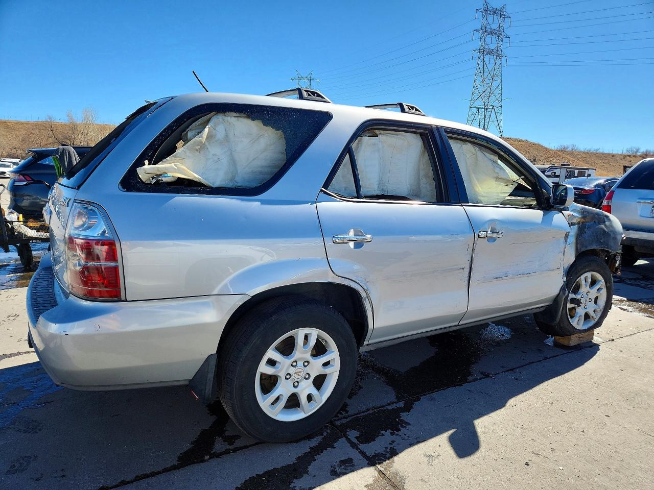 2004 Acura Mdx Touring Silver vin: 2HNYD18884H540912