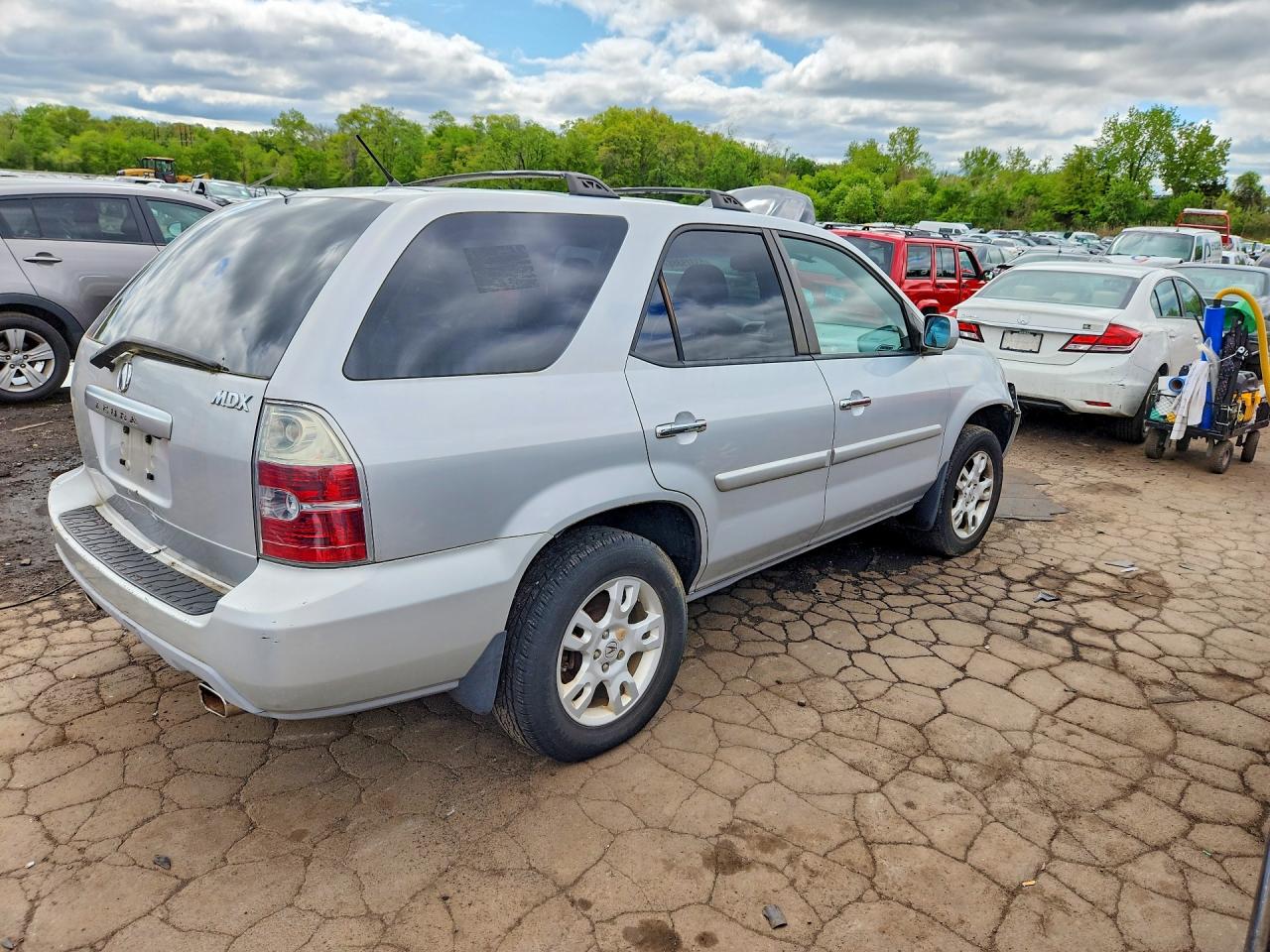 2004 Acura Mdx Touring Silver vin: 2HNYD18884H555927