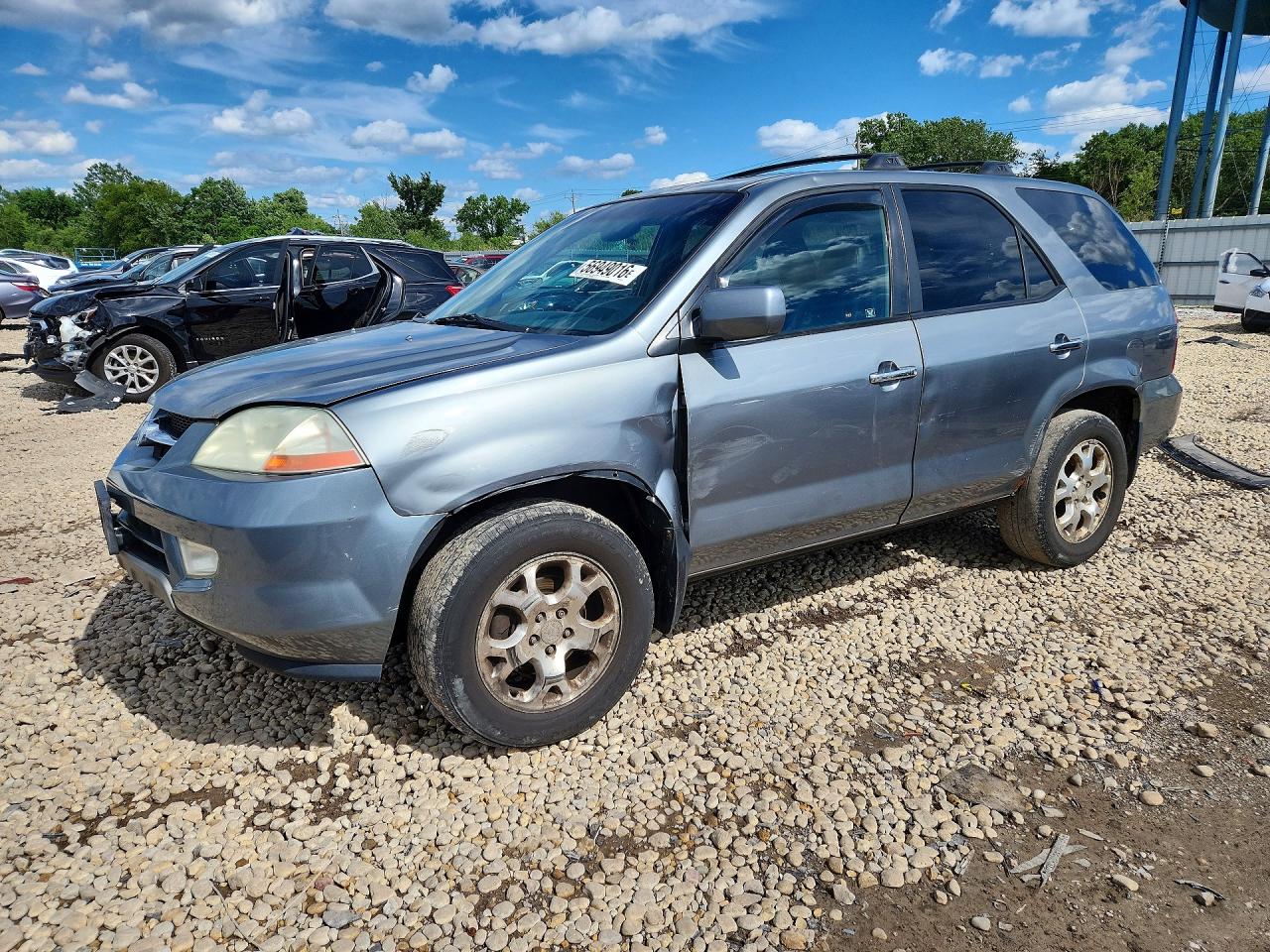 2002 Acura Mdx Touring Gray vin: 2HNYD18892H520116