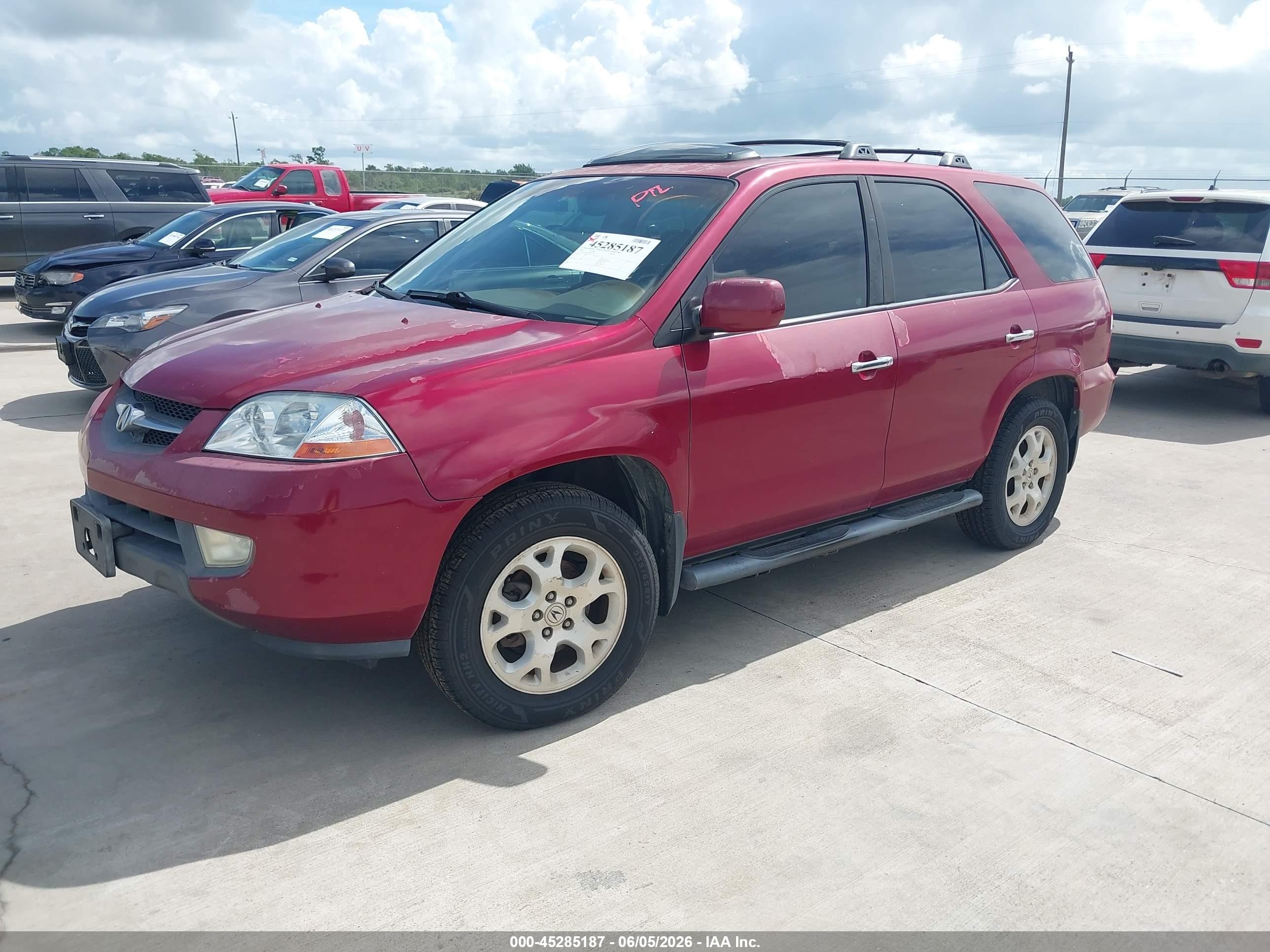 2002 Acura Mdx   Red vin: 2HNYD188X2H539614