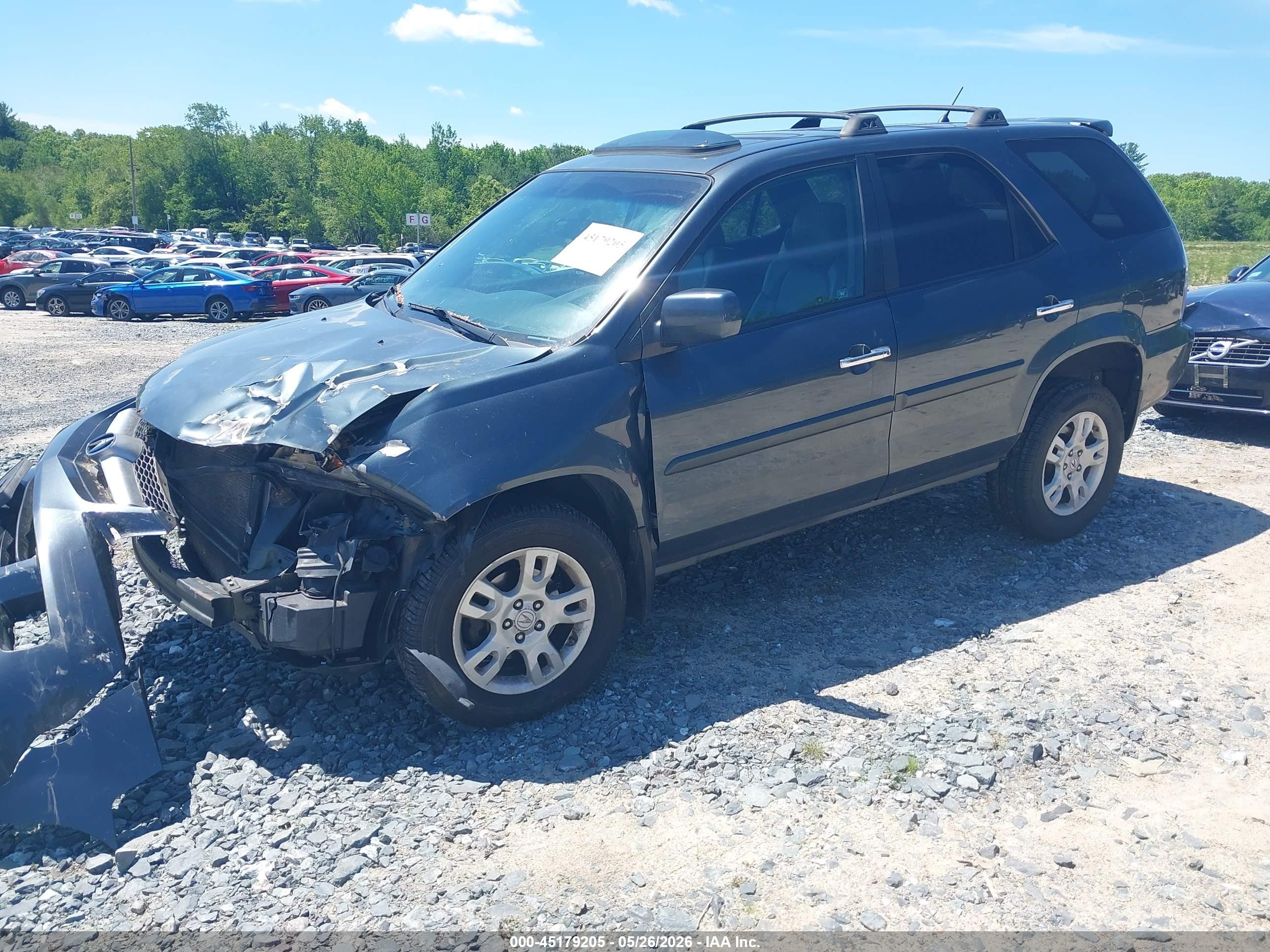 2004 Acura Mdx Gray vin: 2HNYD18904H559253