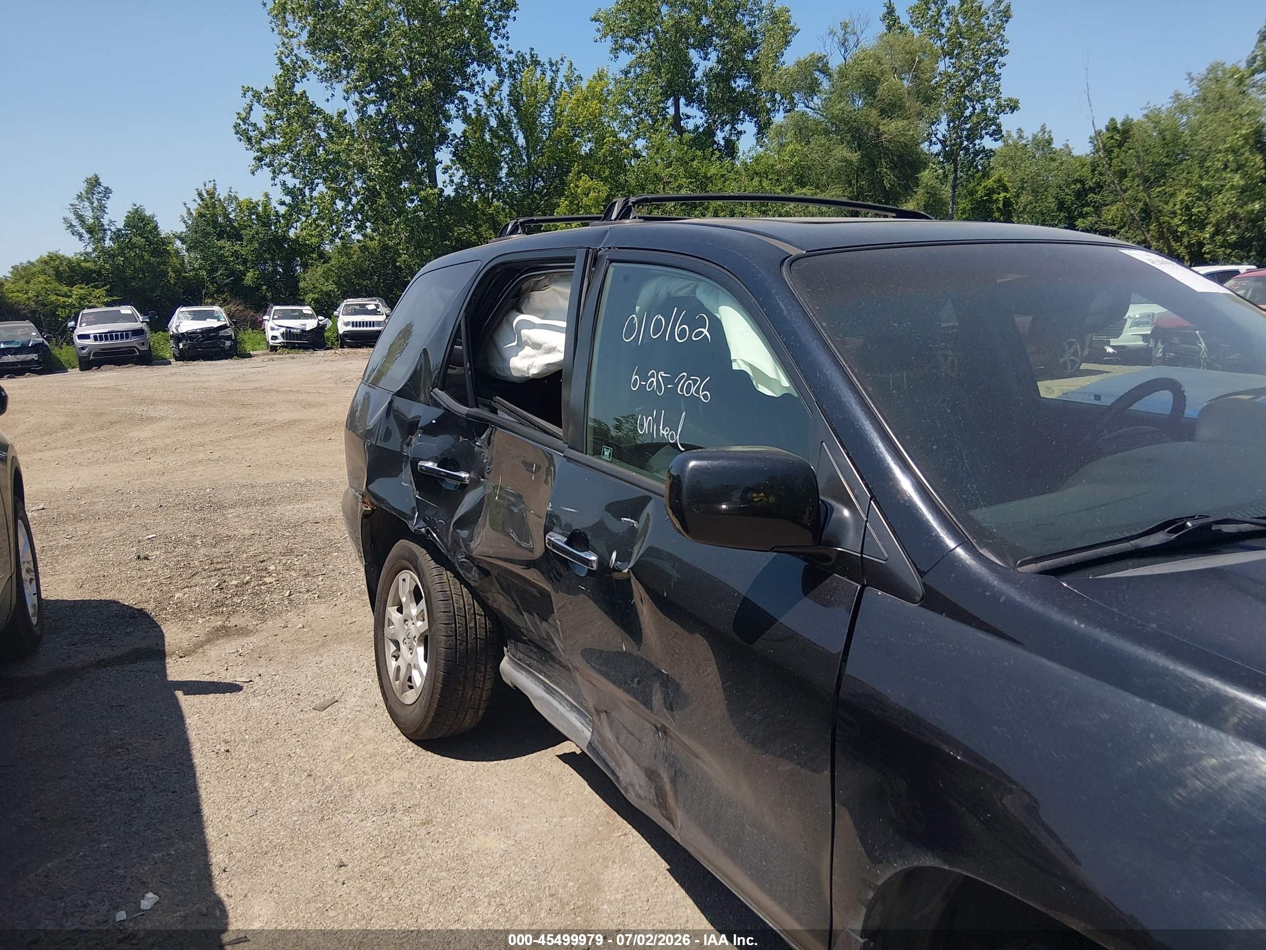 2006 Acura Mdx   Черный vin: 2HNYD18916H531142