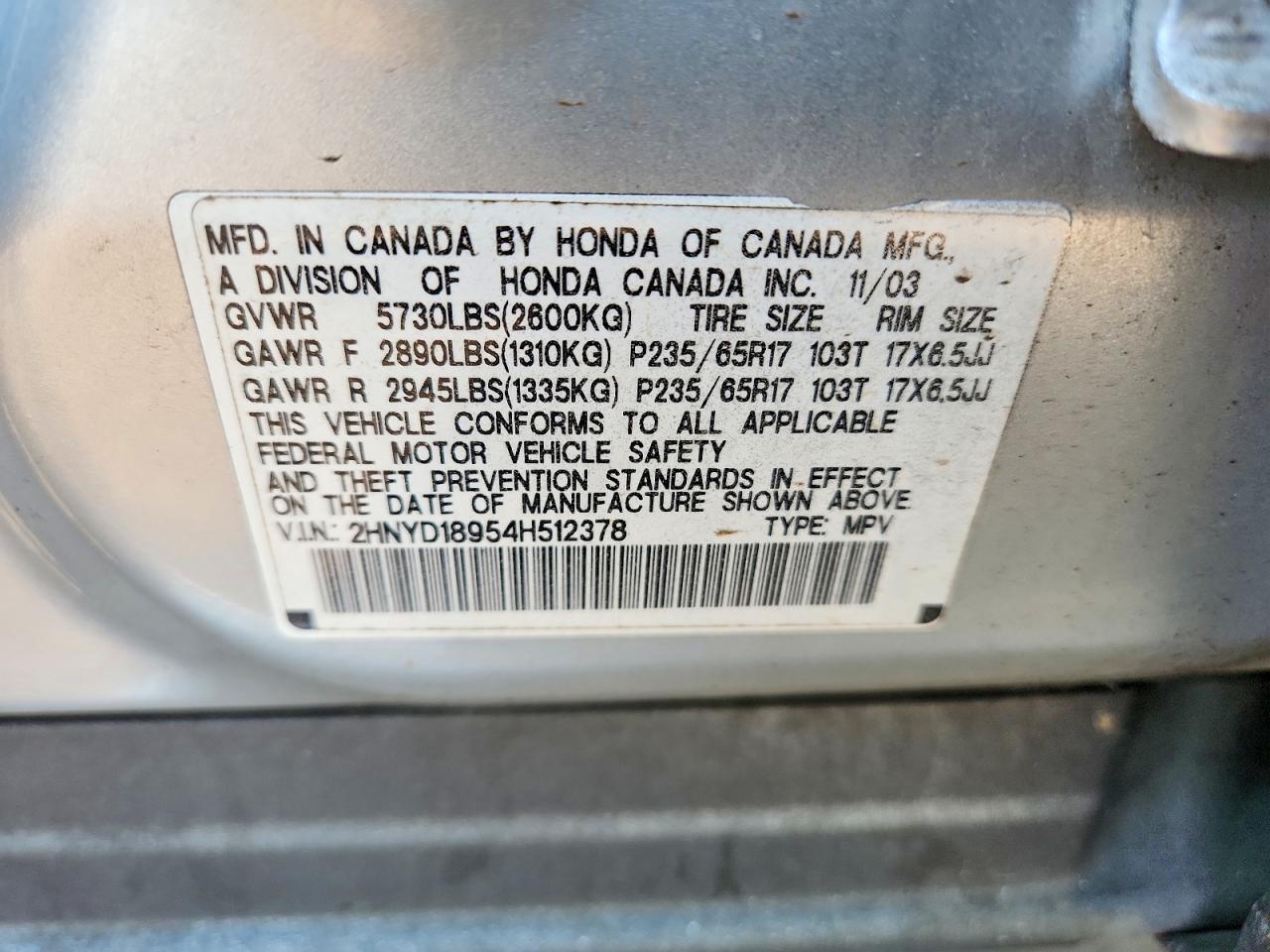 2004 Acura Mdx Серебряный vin: 2HNYD18954H512378