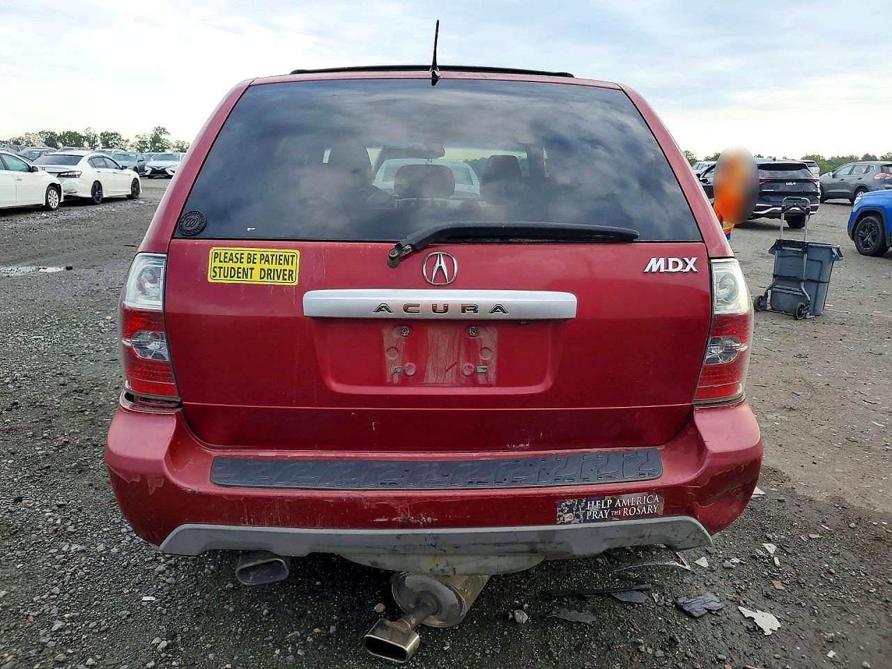 2004 Acura Mdx Touring Red vin: 2HNYD18974H545317