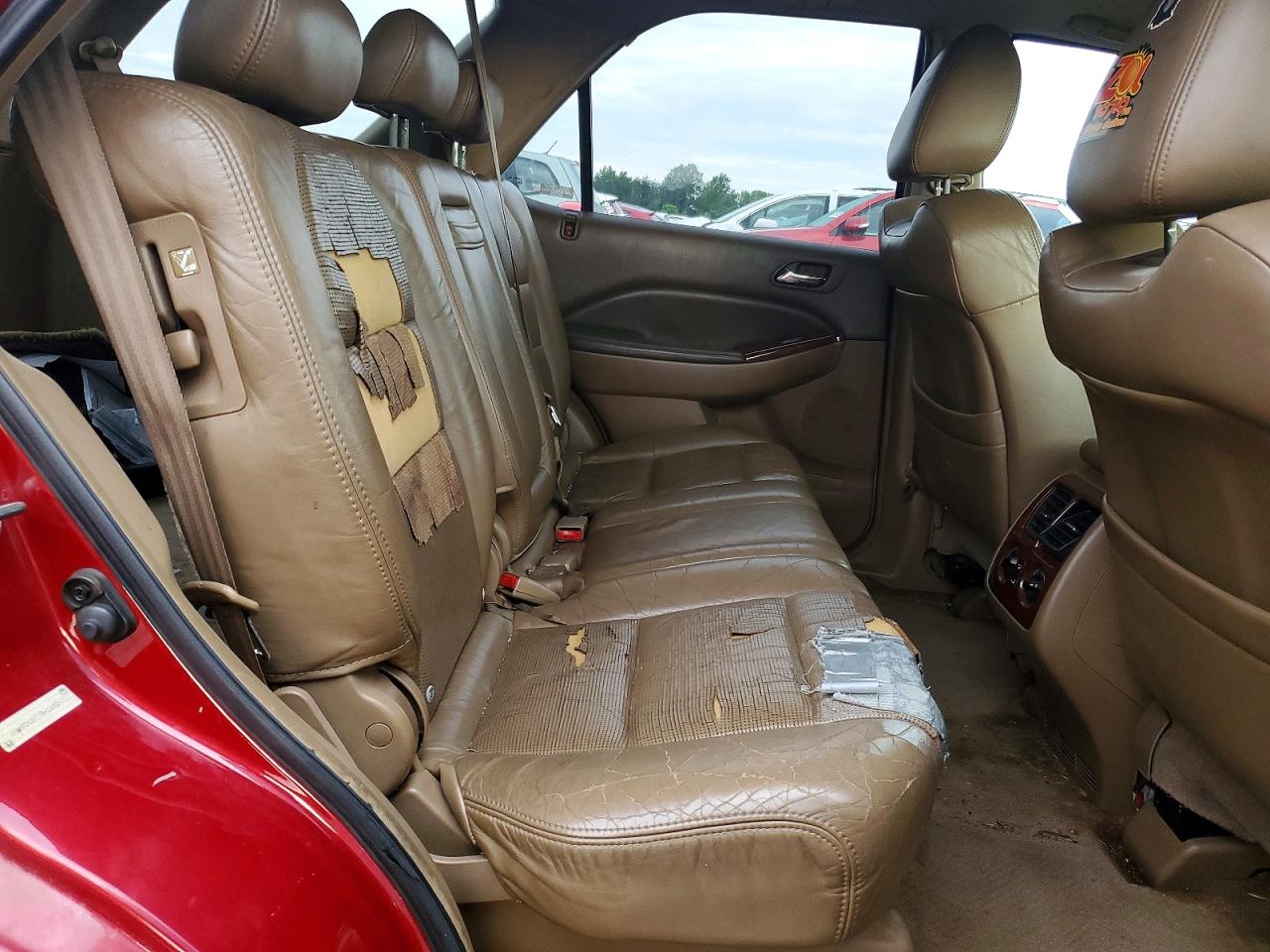 2004 Acura Mdx Touring Red vin: 2HNYD18974H545317