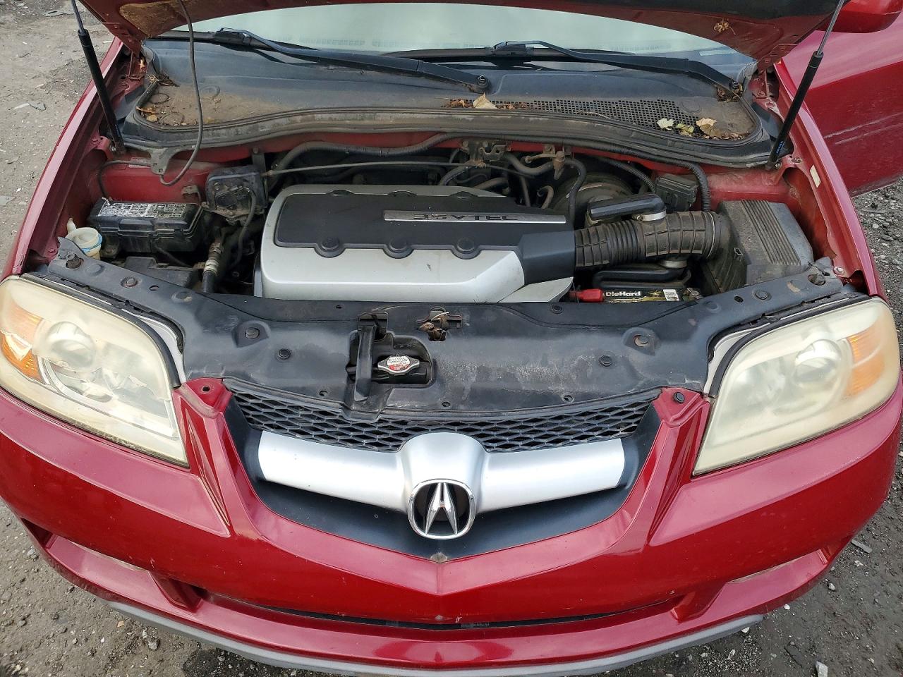 2004 Acura Mdx Touring Red vin: 2HNYD18974H545317