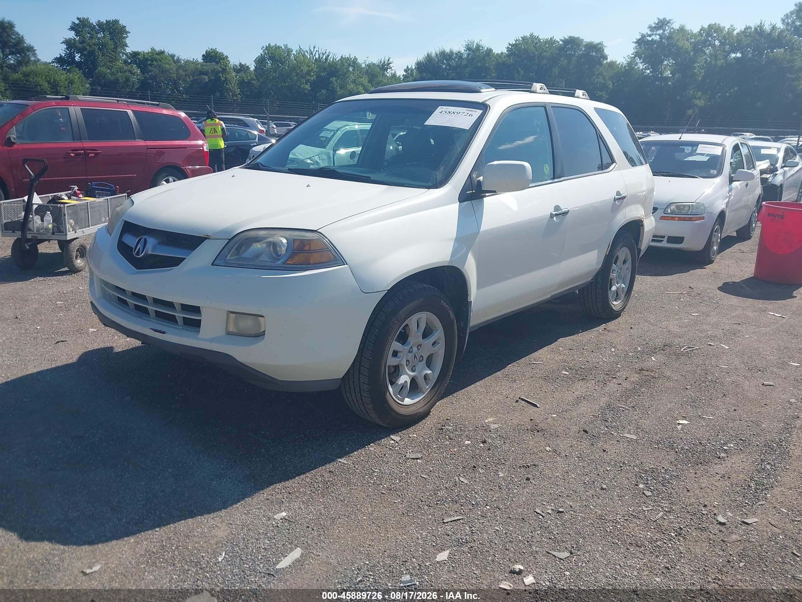 2006 Acura Mdx   White vin: 2HNYD18986H537407