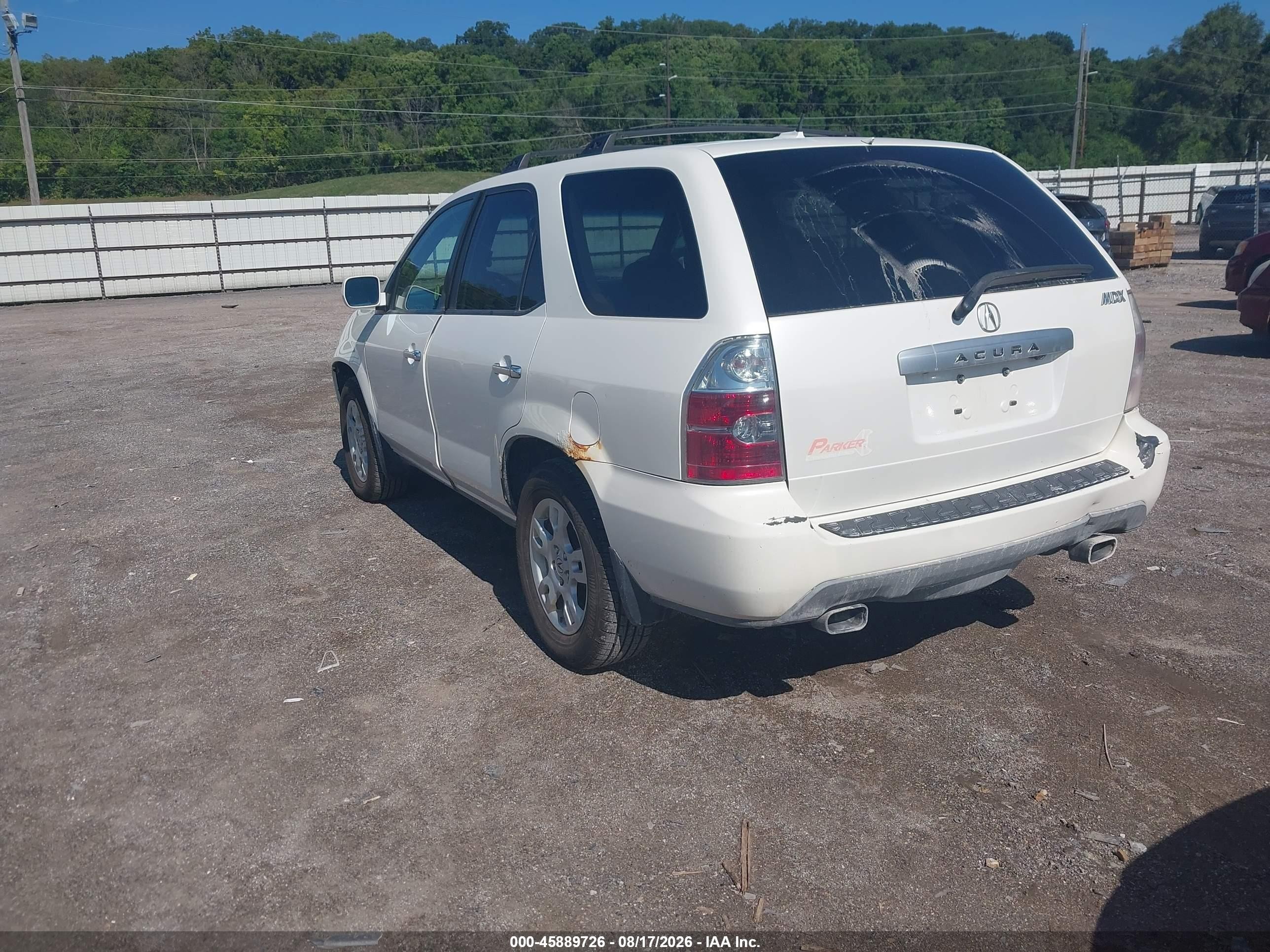 2006 Acura Mdx   White vin: 2HNYD18986H537407