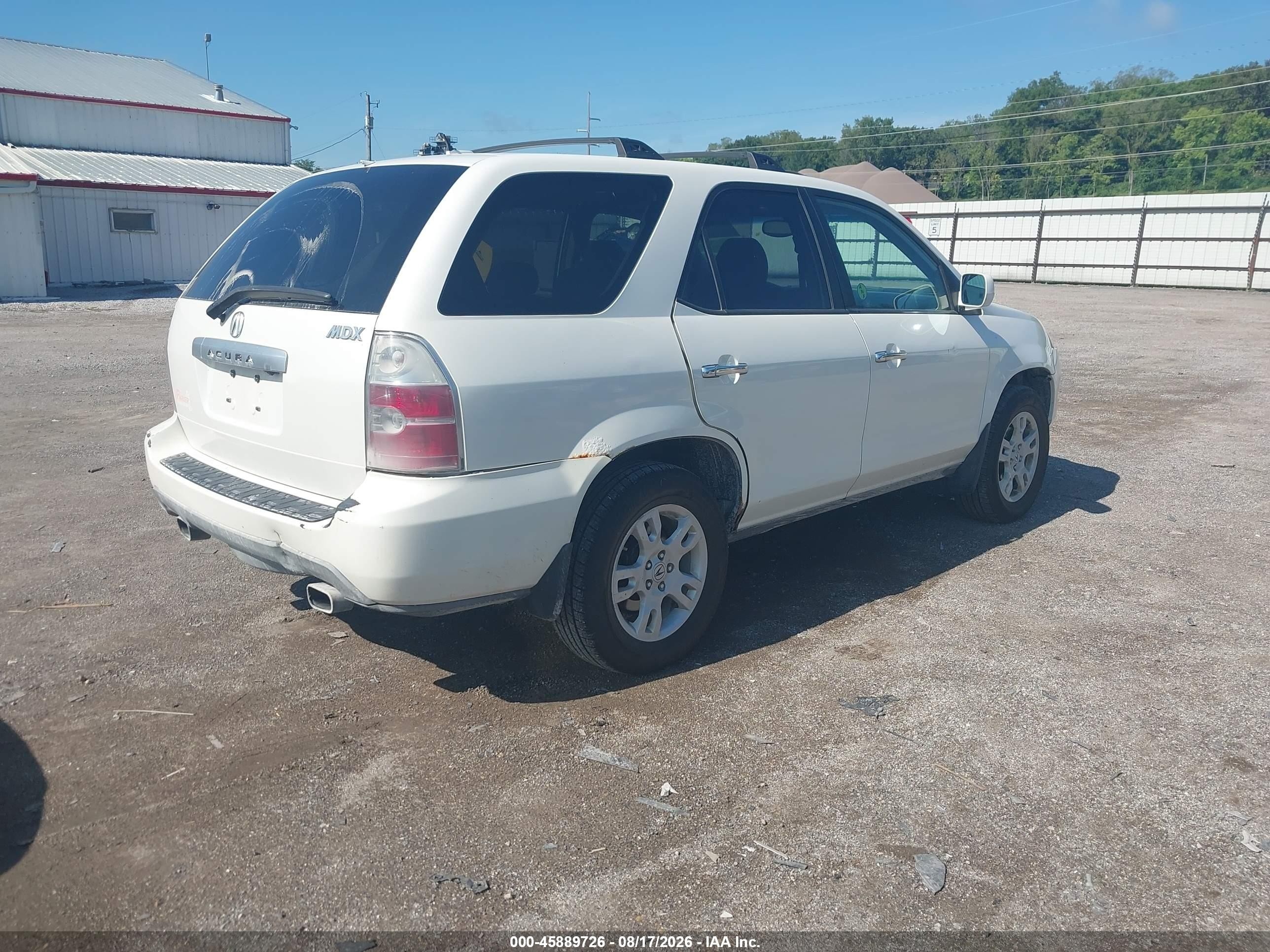 2006 Acura Mdx   White vin: 2HNYD18986H537407