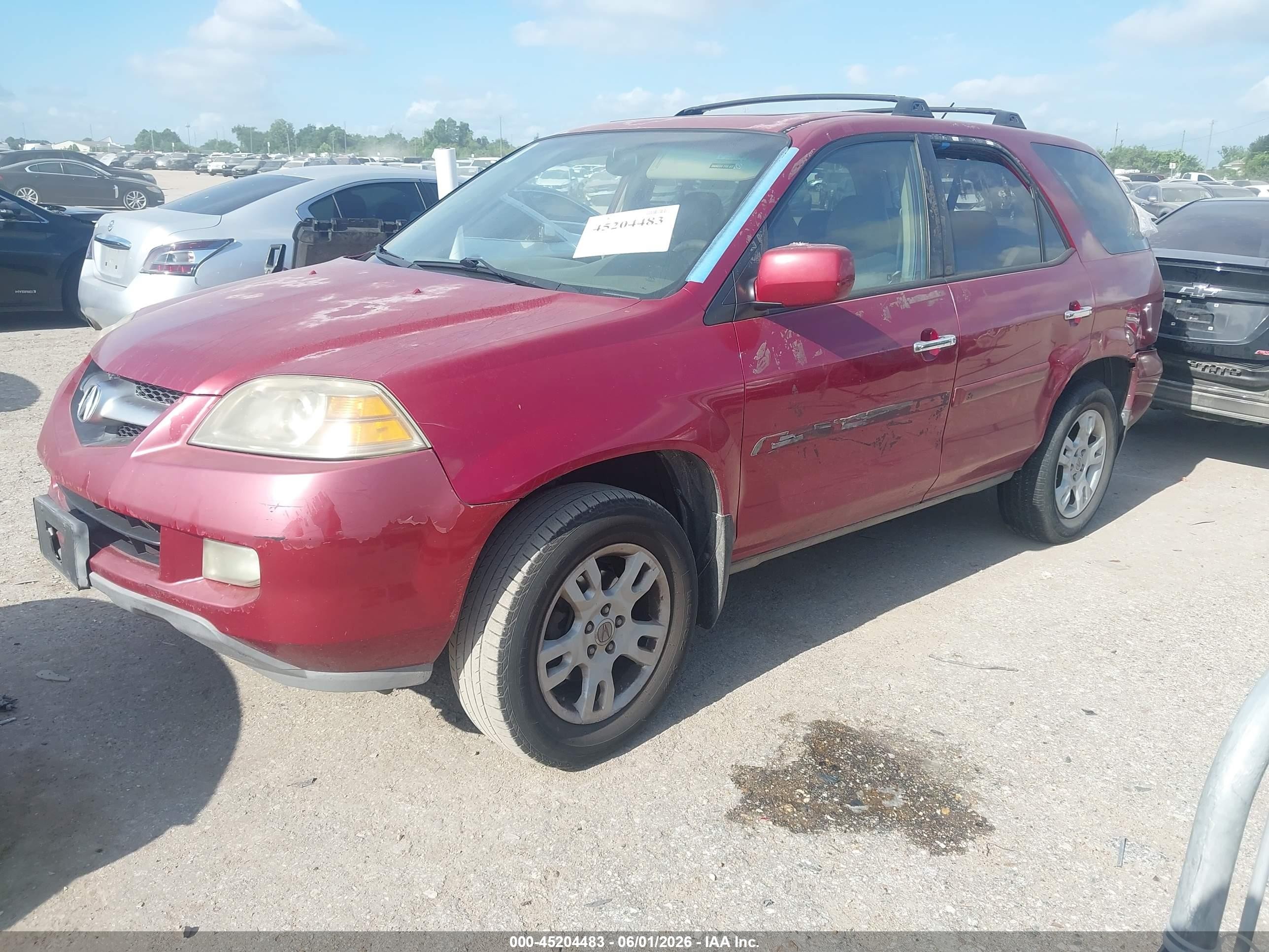2004 Acura Mdx   Burgundy vin: 2HNYD18994H532598
