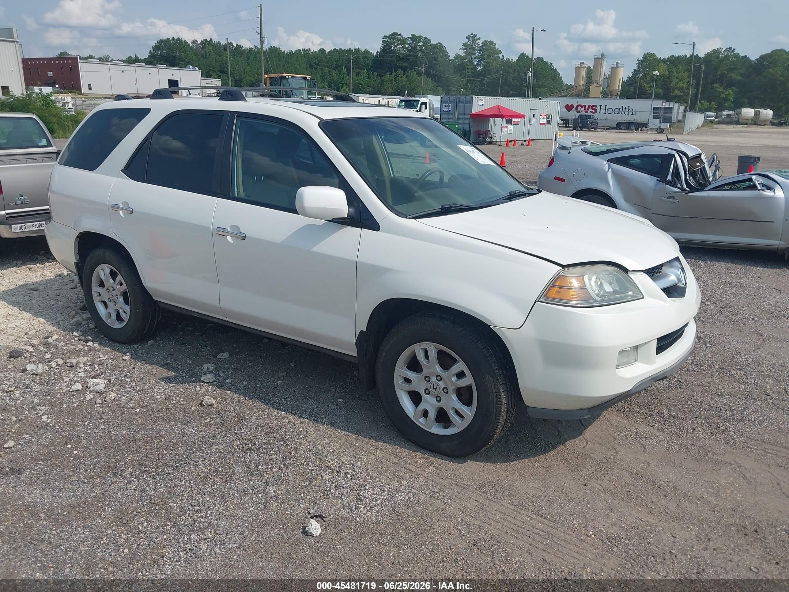 2005 Acura Mdx   White vin: 2HNYD18995H506925