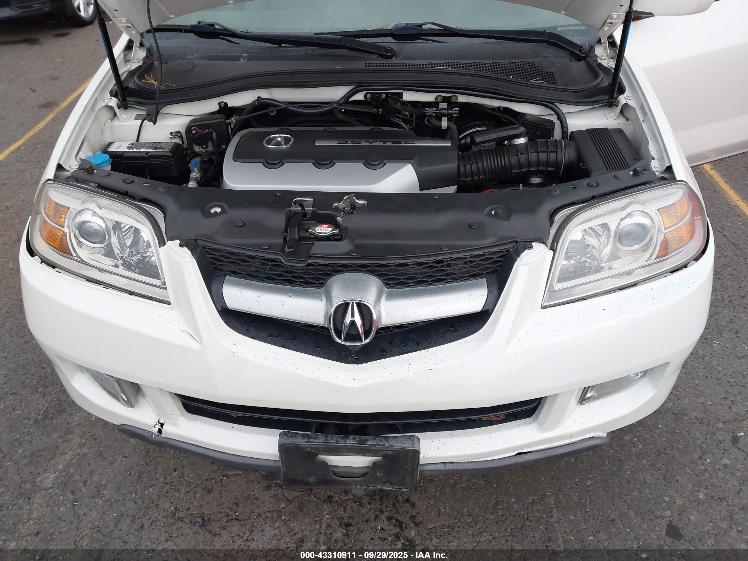 2005 Acura Mdx   Белый vin: 2HNYD189X5H529064