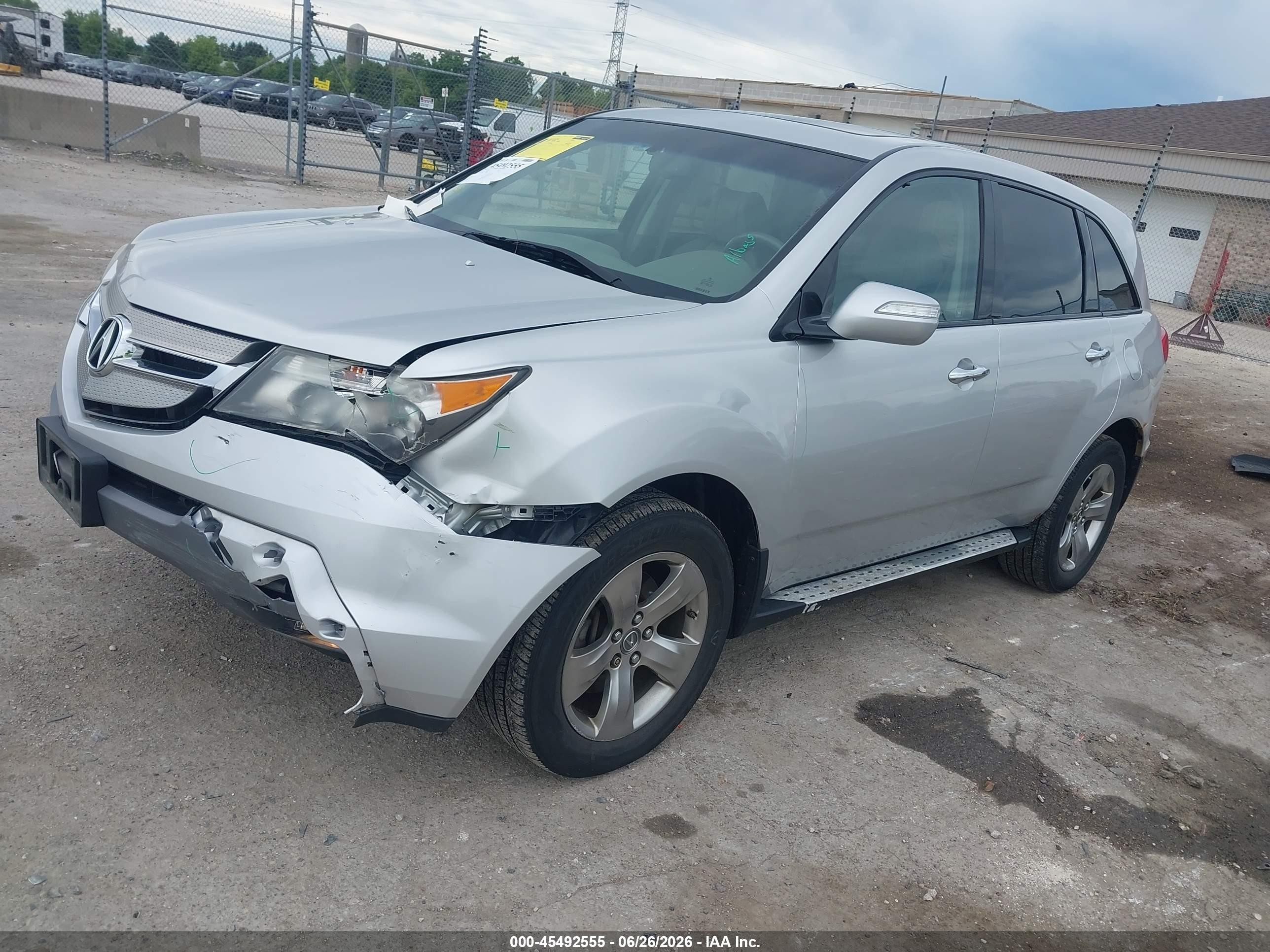 2009 Acura Mdx Silver vin: 2HNYD28209H529699