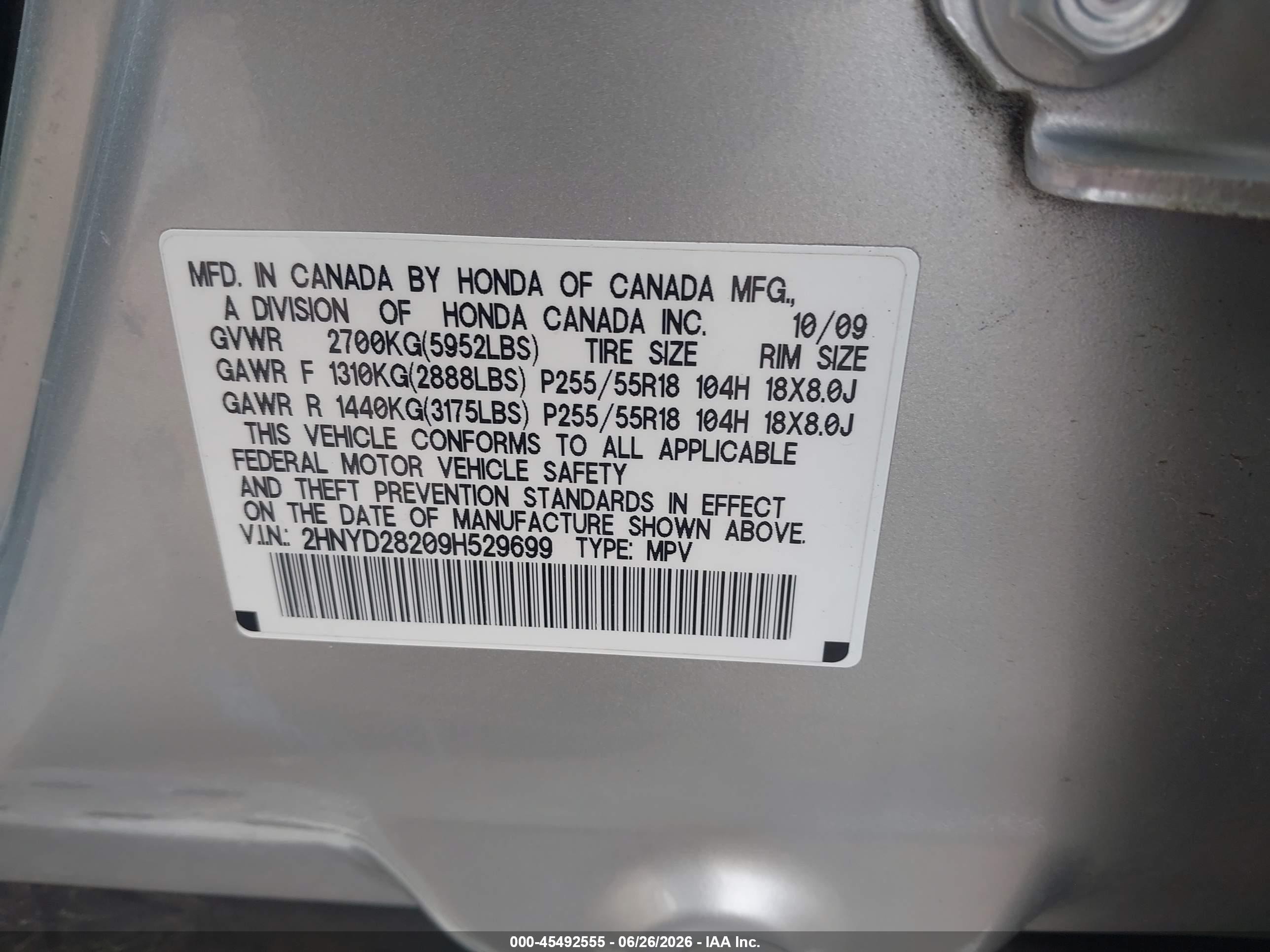 2009 Acura Mdx Silver vin: 2HNYD28209H529699