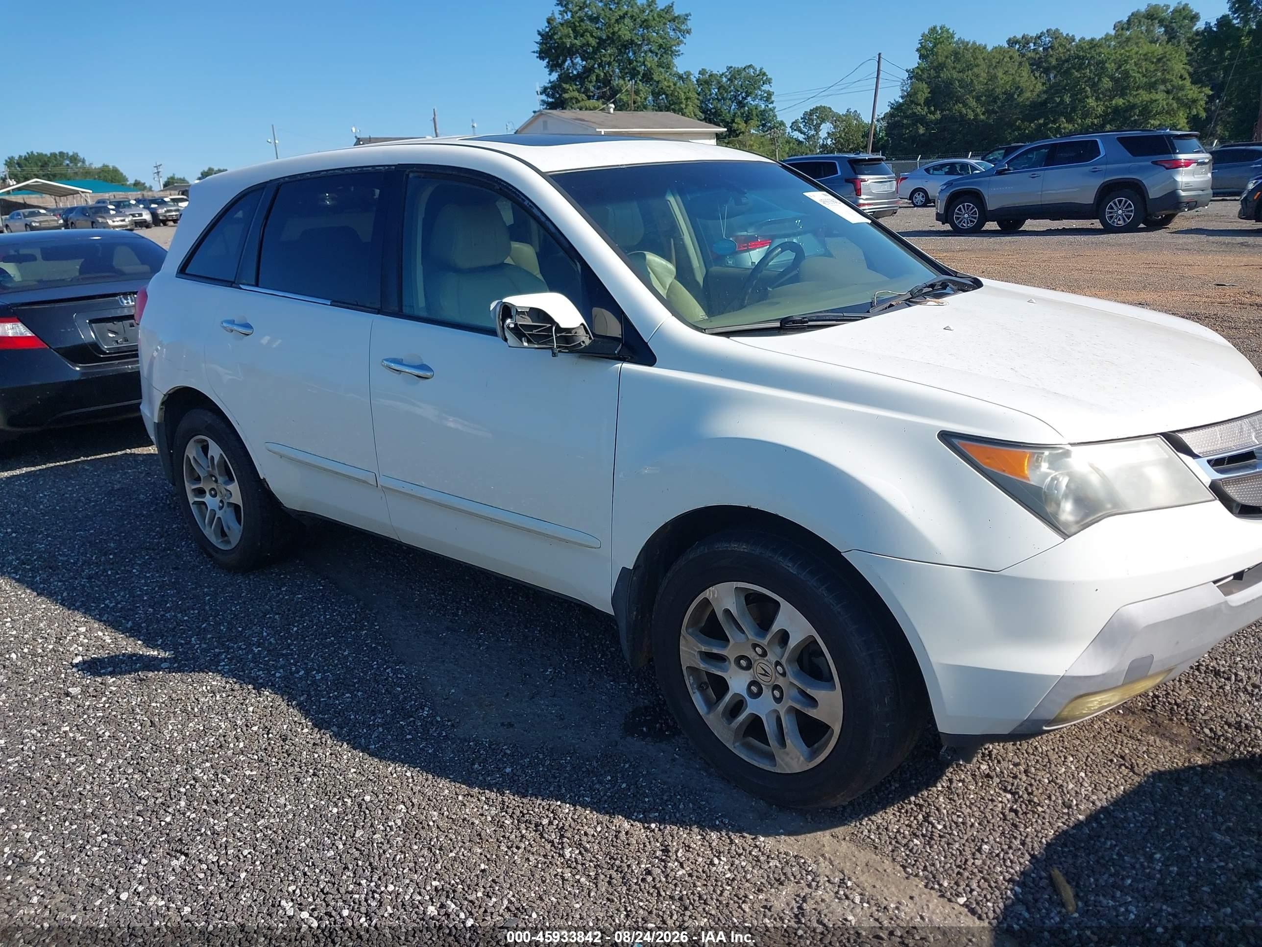 2007 Acura Mdx   Белый vin: 2HNYD28217H501939