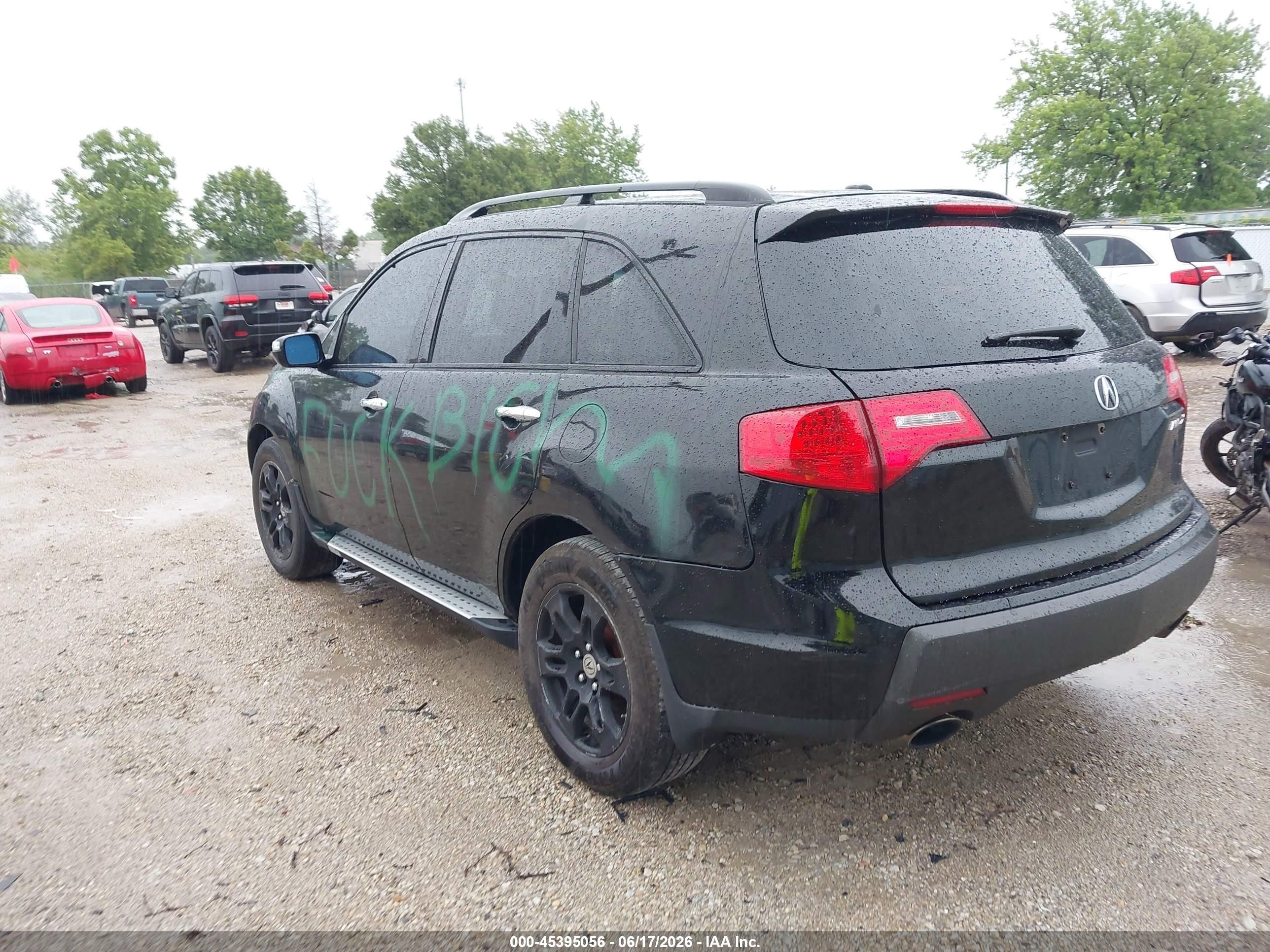 2007 Acura Mdx   Black vin: 2HNYD28217H517817