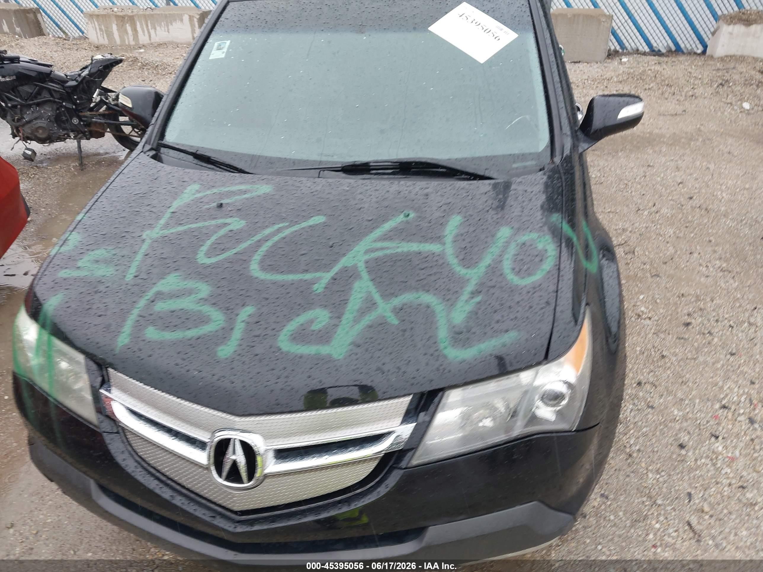 2007 Acura Mdx   Black vin: 2HNYD28217H517817