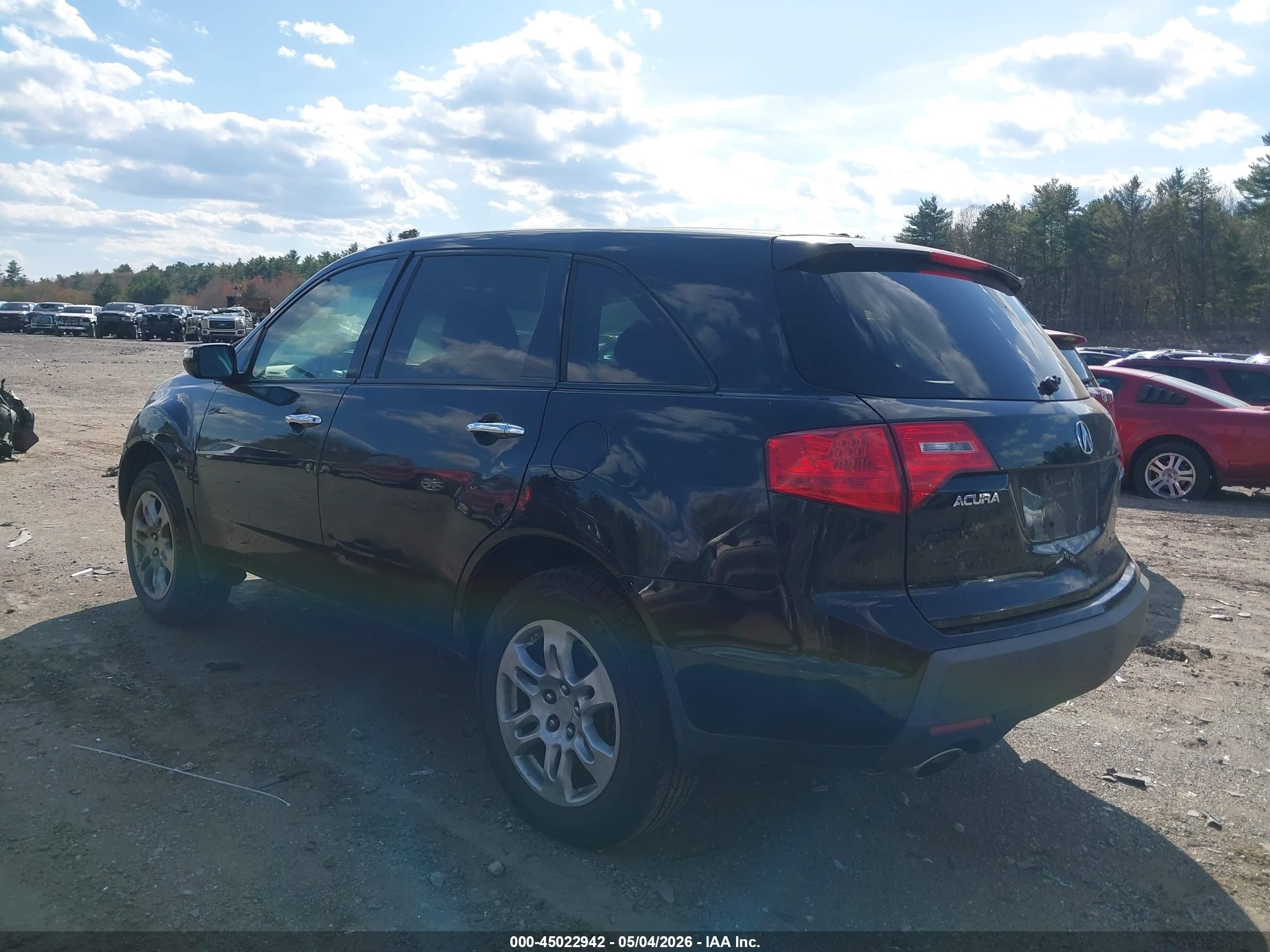 2007 Acura Mdx   Черный vin: 2HNYD28227H517115