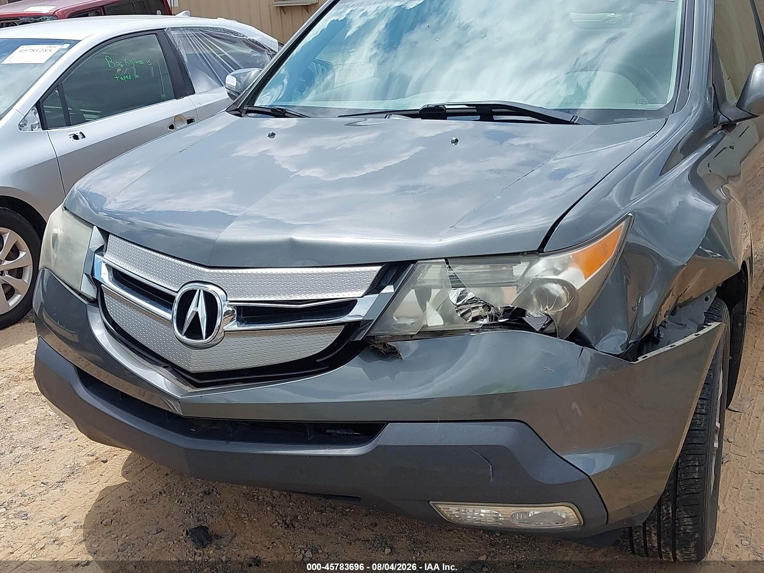 2007 Acura Mdx   Gray vin: 2HNYD28227H548882