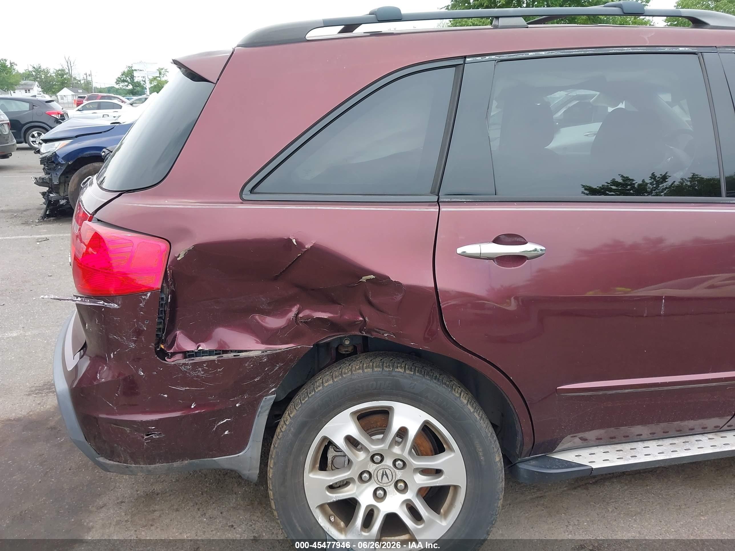 2008 Acura Mdx Темно-бордовый vin: 2HNYD28228H523790